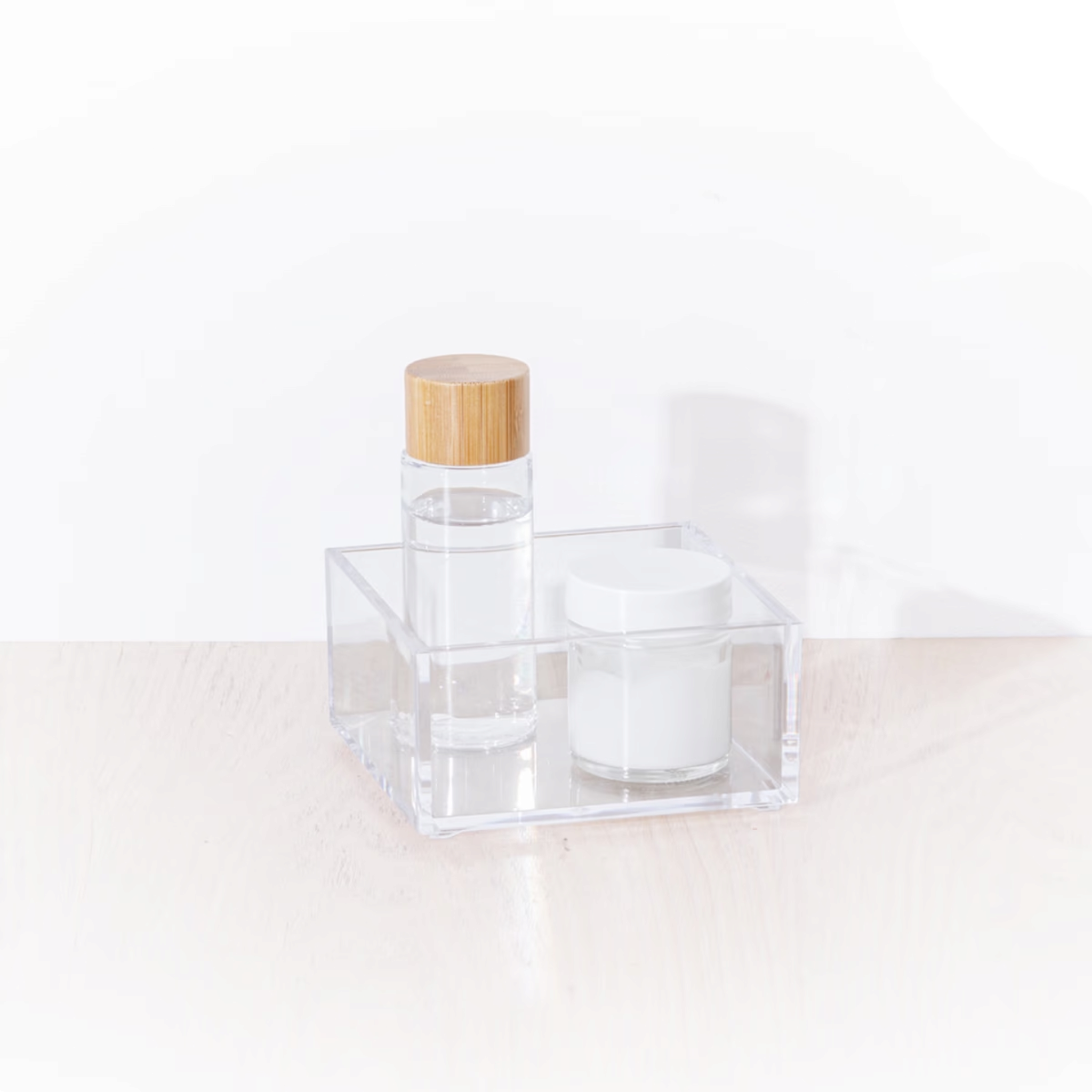 5Five Selena Acrylic Storage Organizer Box Square 9.6x9.6.cm Transparent