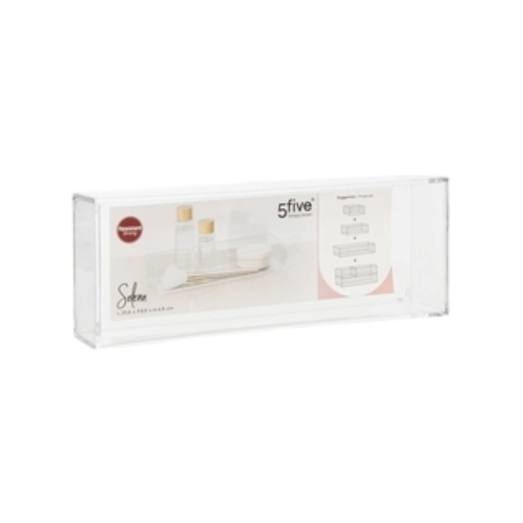 5five Selena Acrylic Storage Organizer Box Rectangular 25.6x9.6x4.8cm