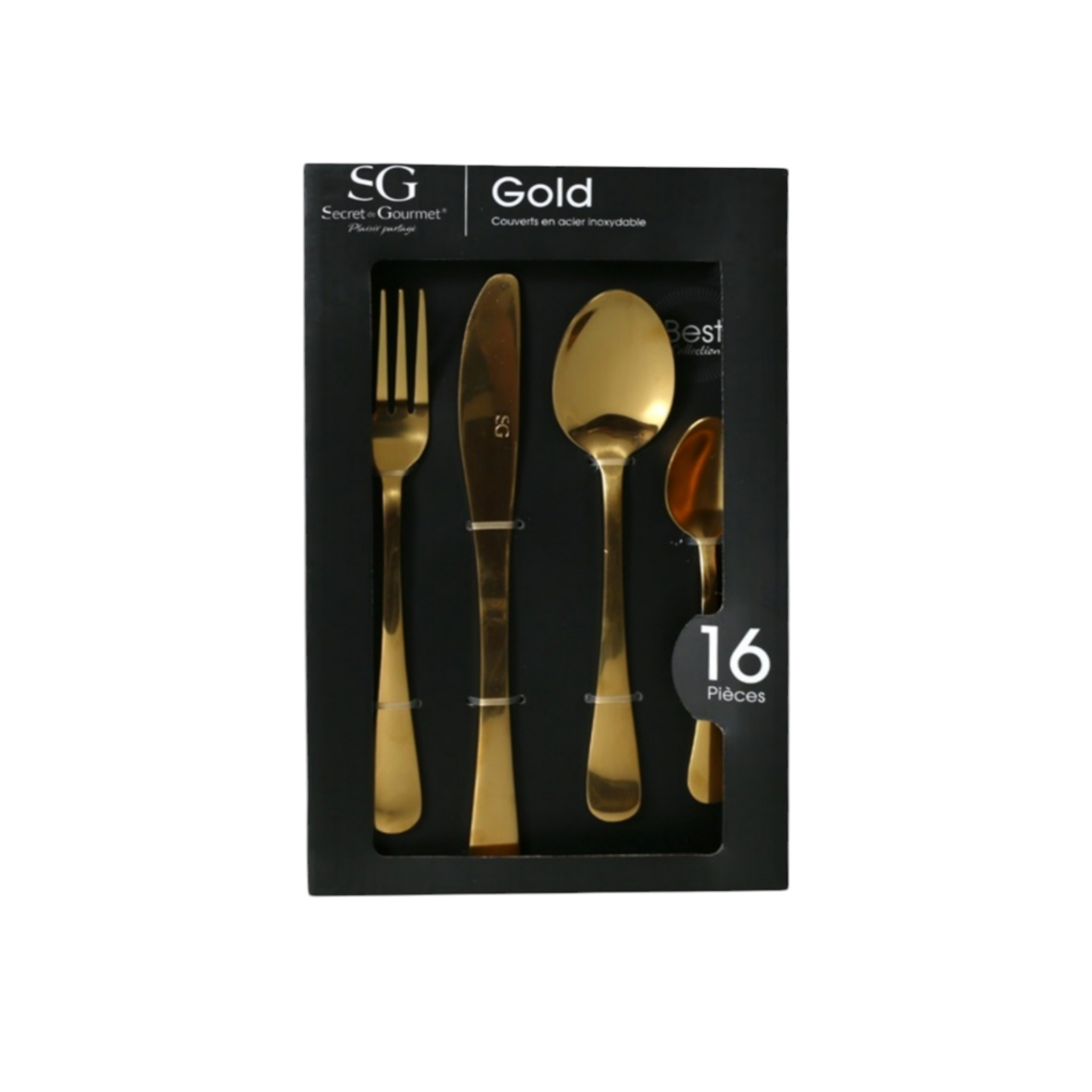 Secret De Gourmet Cutlery Set Gold Plated 16pcs
