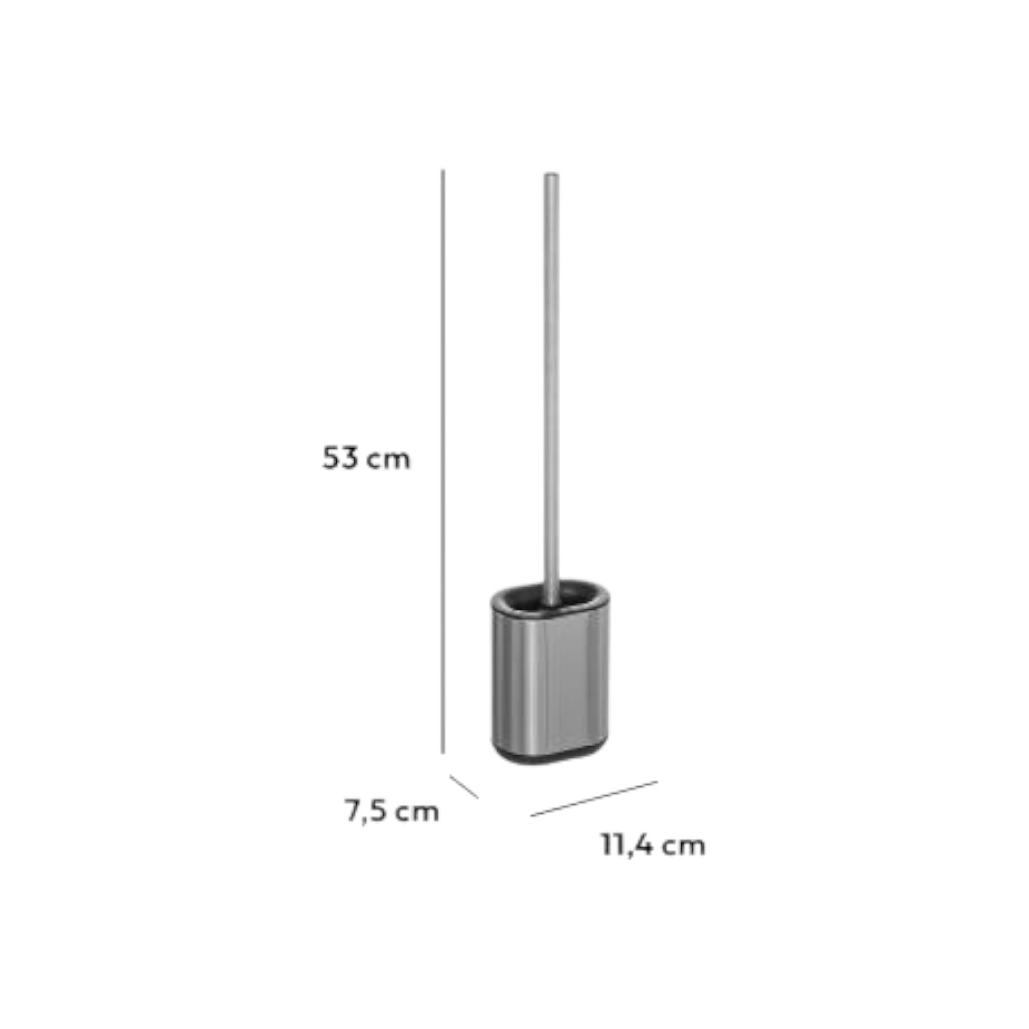 5Five Siliflex Toilet Brush Stainless Steel with Holder