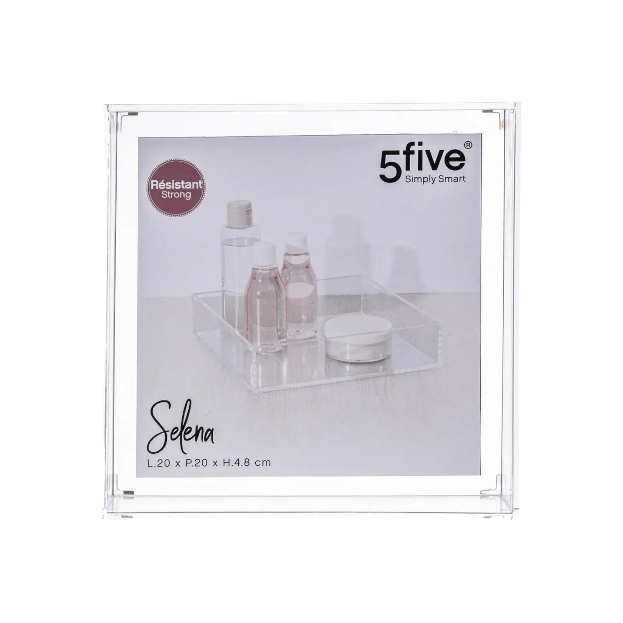 5five Selena Acrylic Storage Organizer Box Square Large