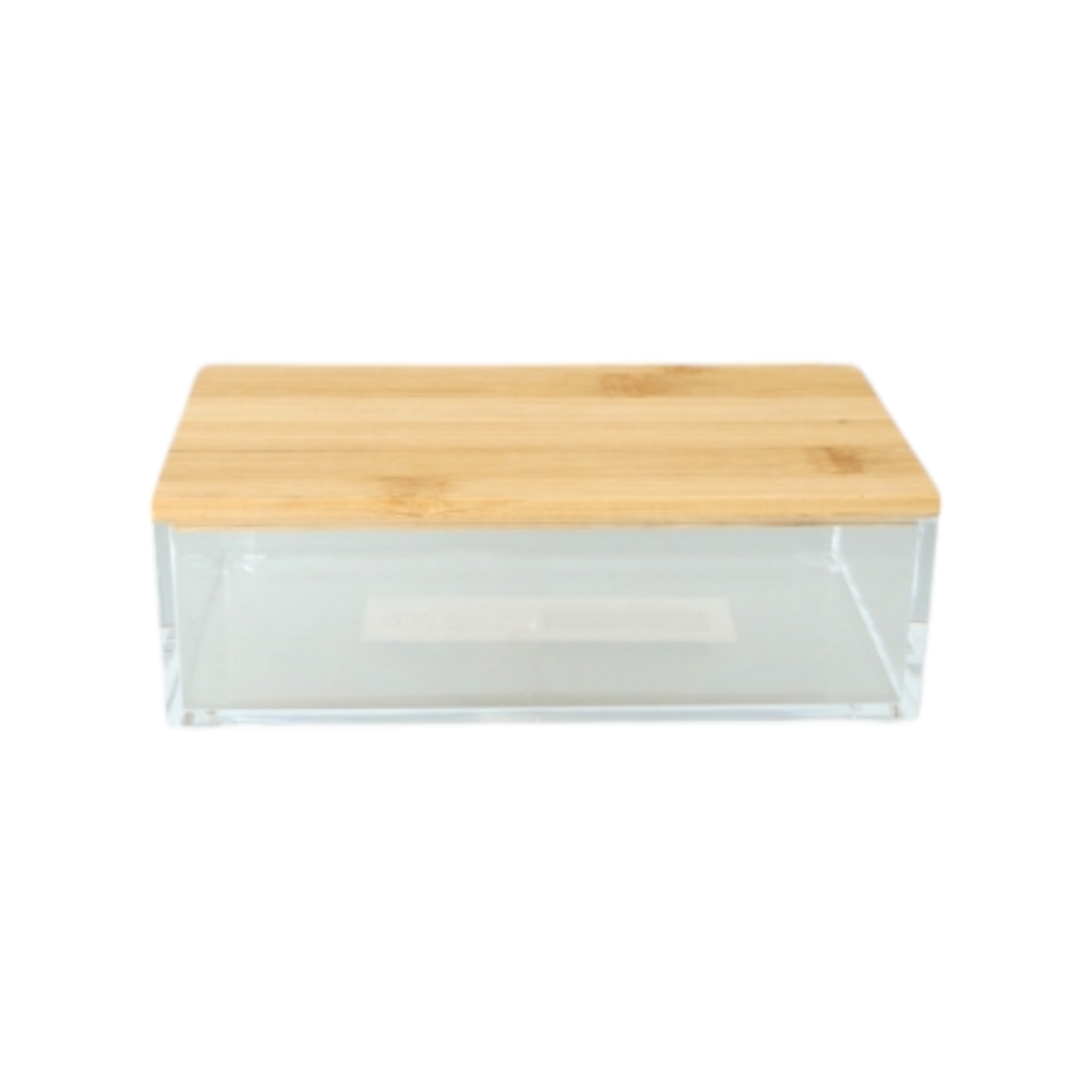 5Five Selena Acrylic Storage Box Rectangular Bamboo Lid