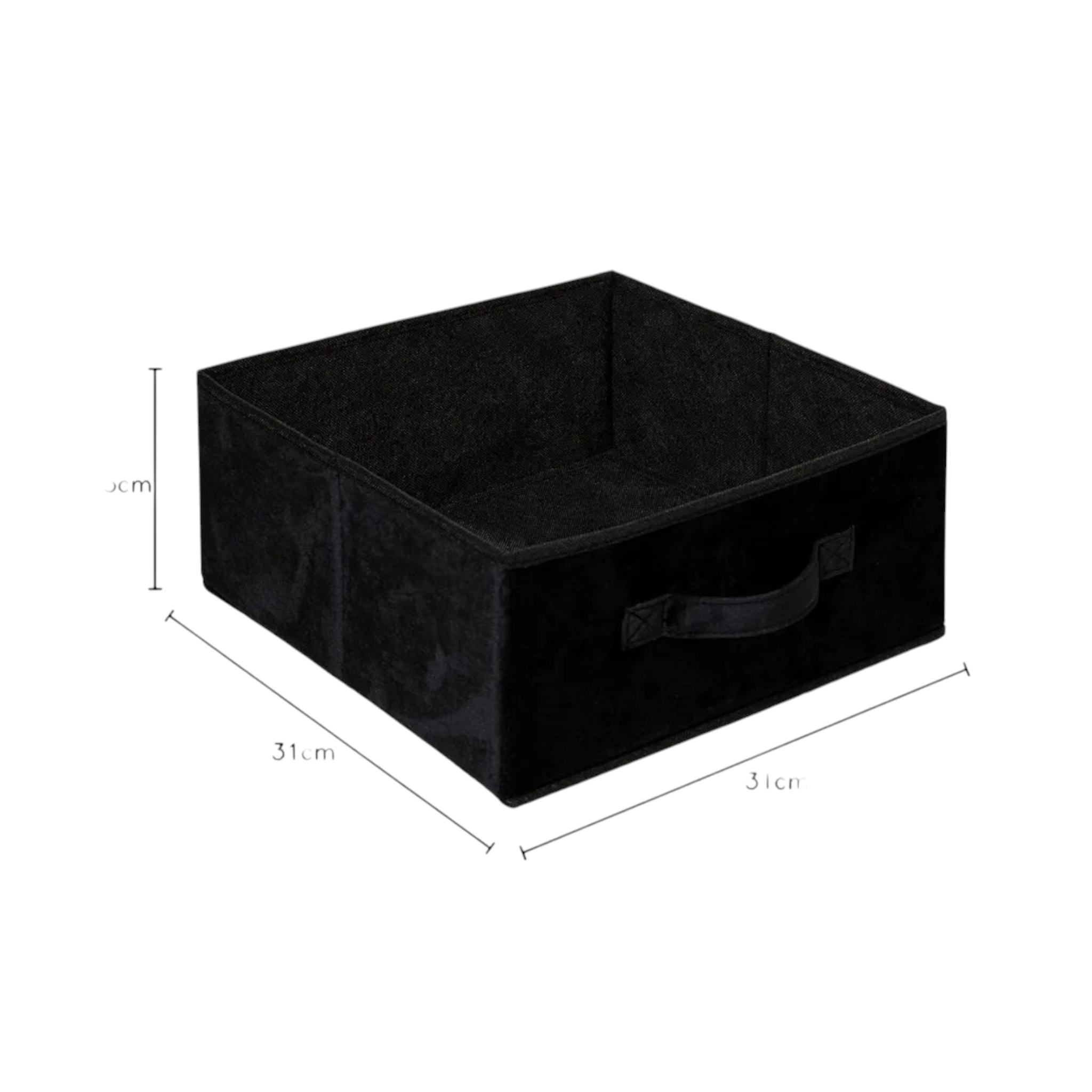 5Five Simply Smart Black Velvet Storage Box