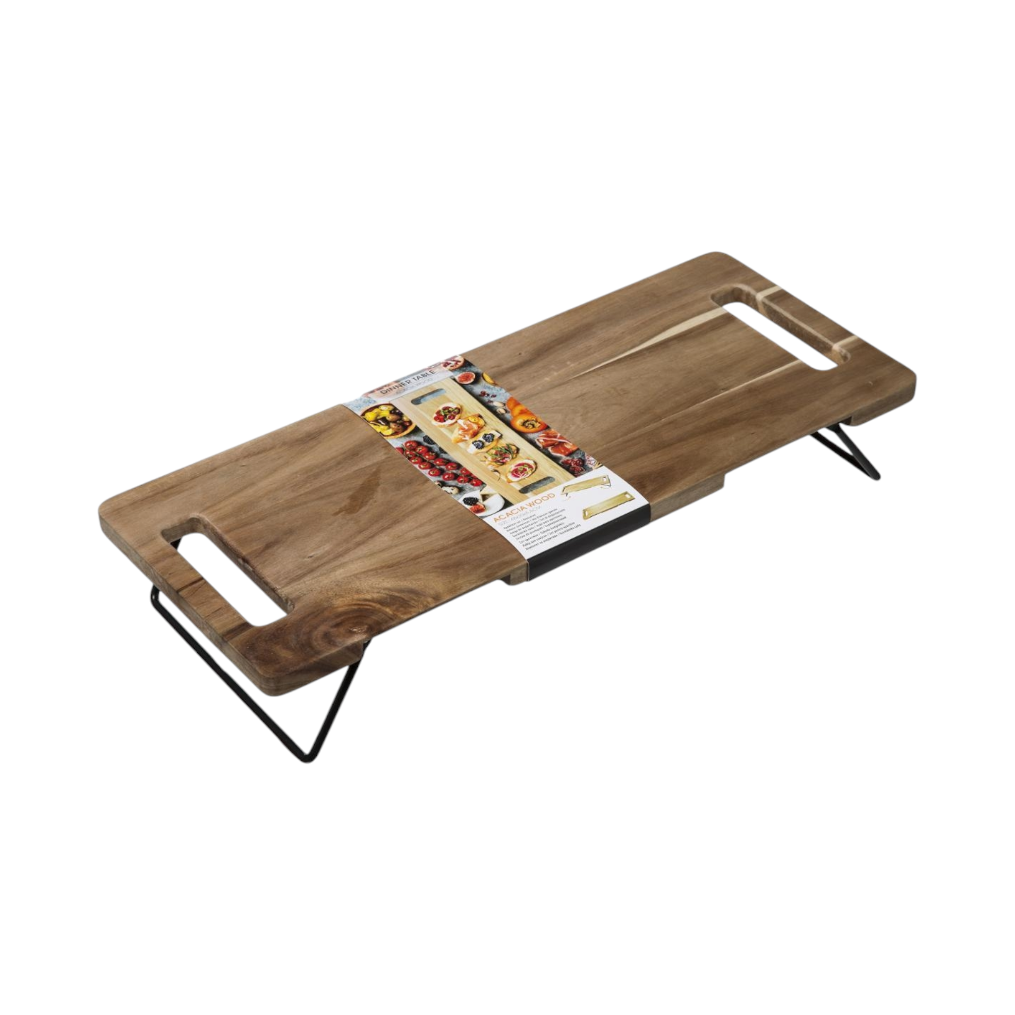 Secret De Gourmet Acacia Serving Press Plate Stand 48x20cm