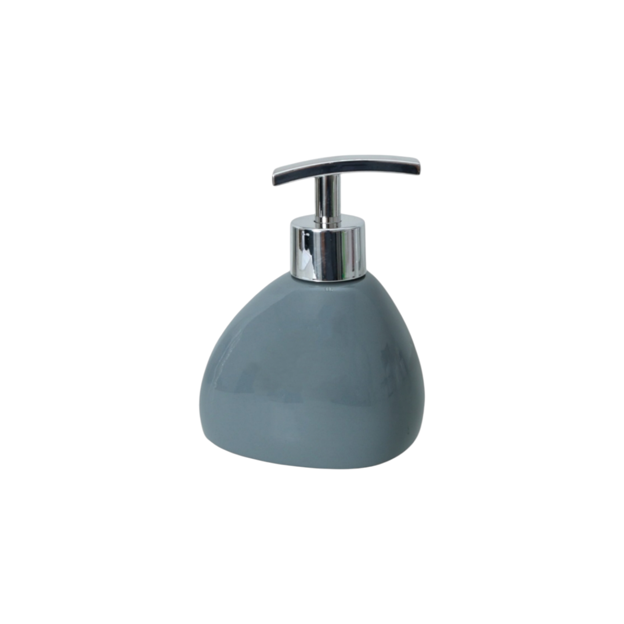 SG Secret De Gourmet Silk Soap Dispenser Stoneware Ceramic Grey 10.5x8.2x12.6 cm