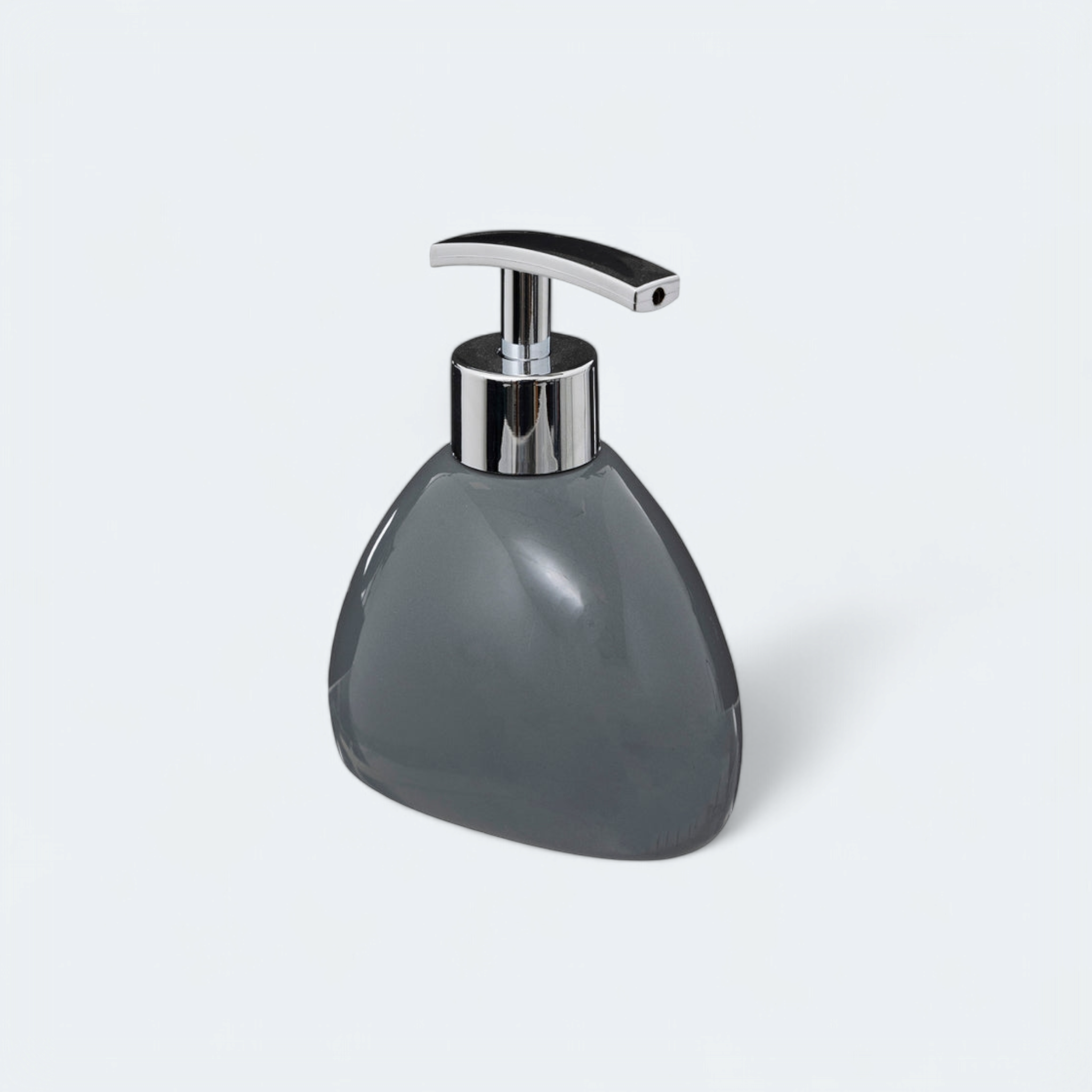 SG Secret De Gourmet Silk Soap Dispenser Stoneware Ceramic Grey 10.5x8.2x12.6 cm