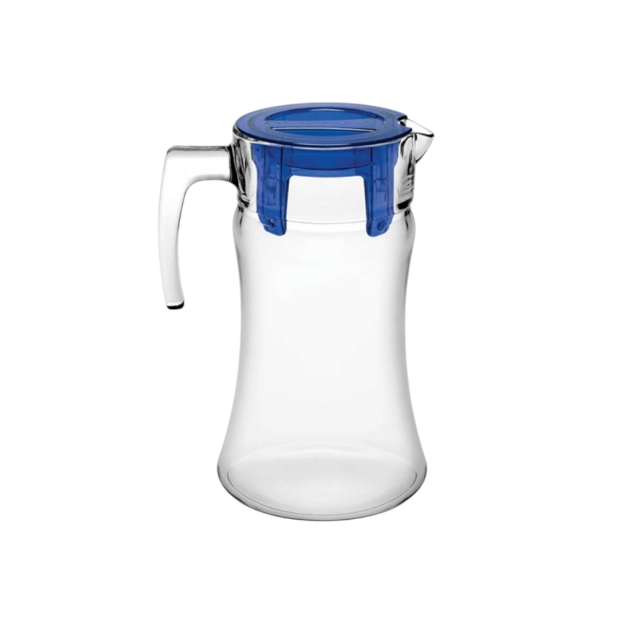 Pasabahce Azur Glass Water Jug 1.4L with Blue Lid