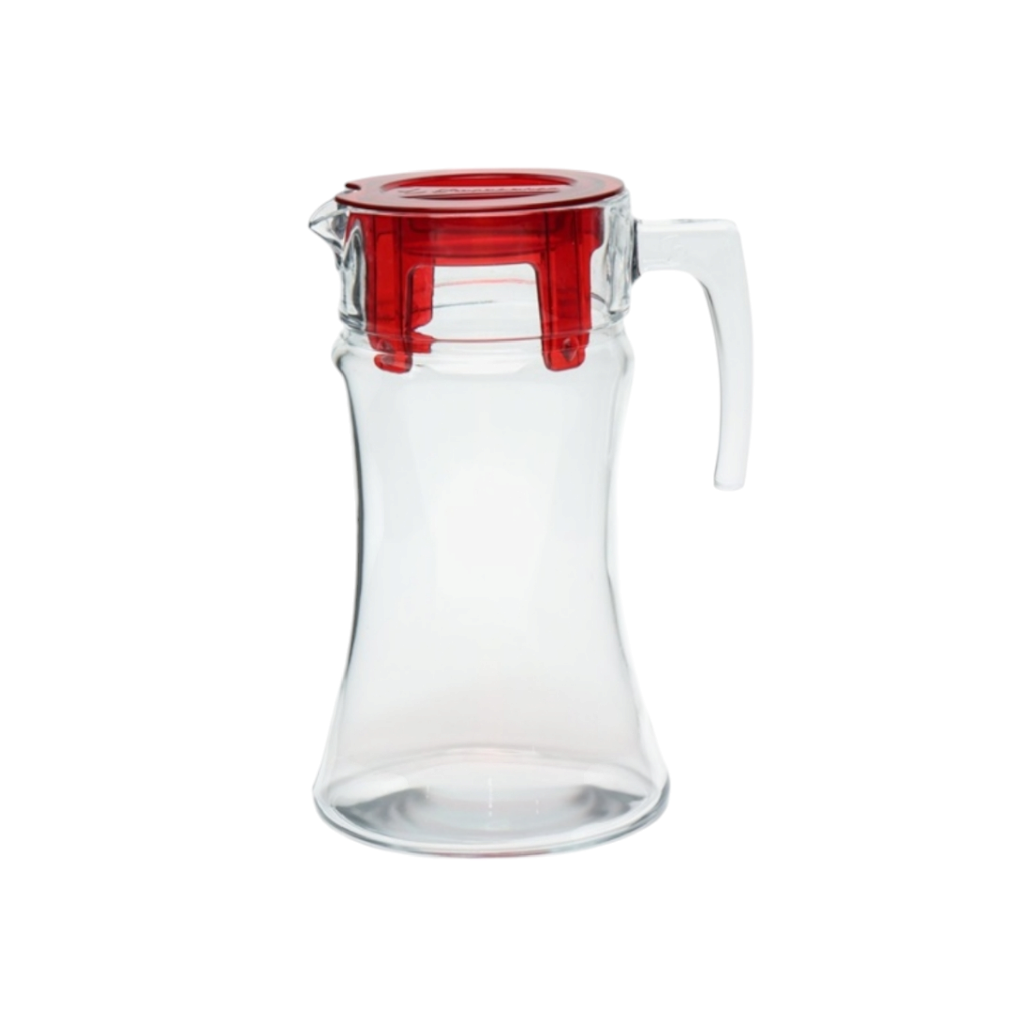 Pasabahce Azur Glass Water Jug 1.4L with Red Lid