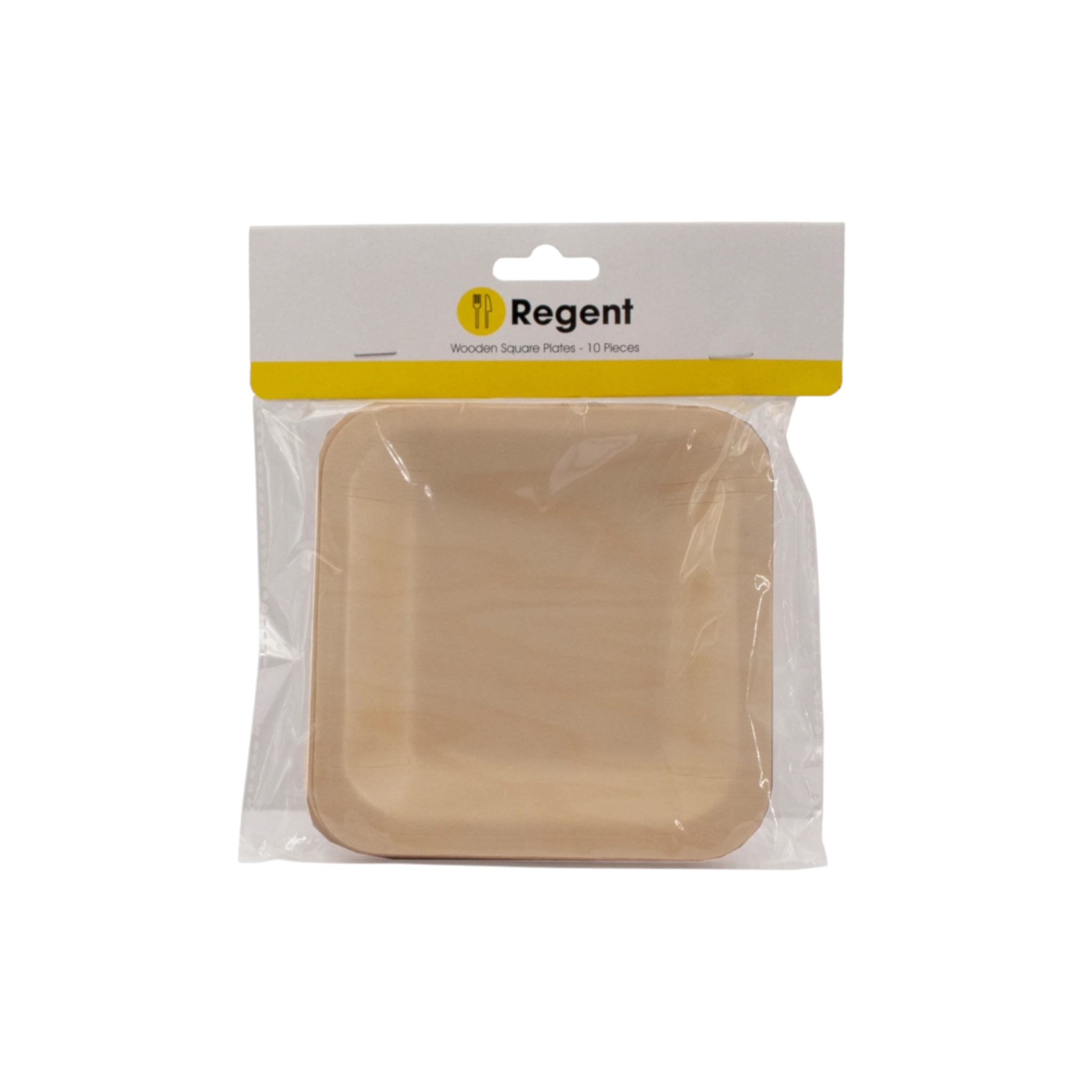 Regent Disposable Wooden Square Plates 10pack