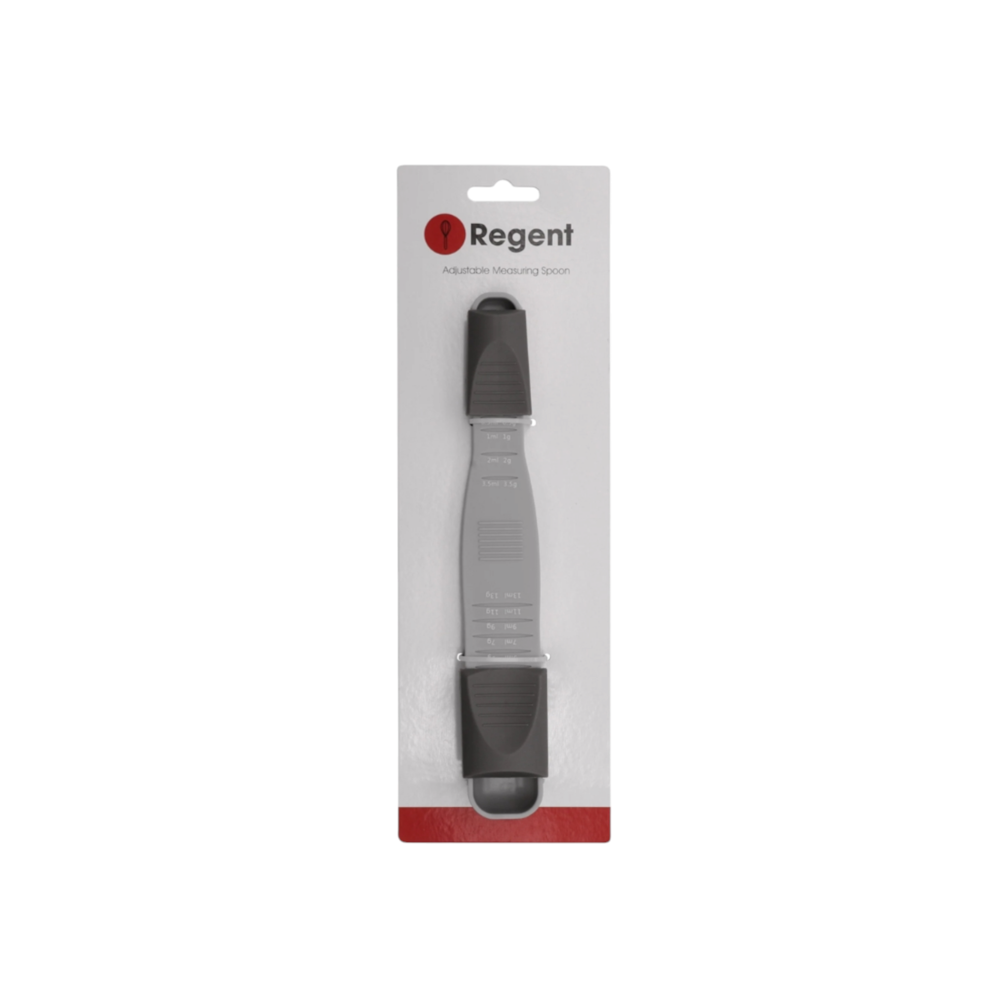 Regent Bakeware Adjustable Measuring Spoon Grey Plastic 0.5ml and 13ml
