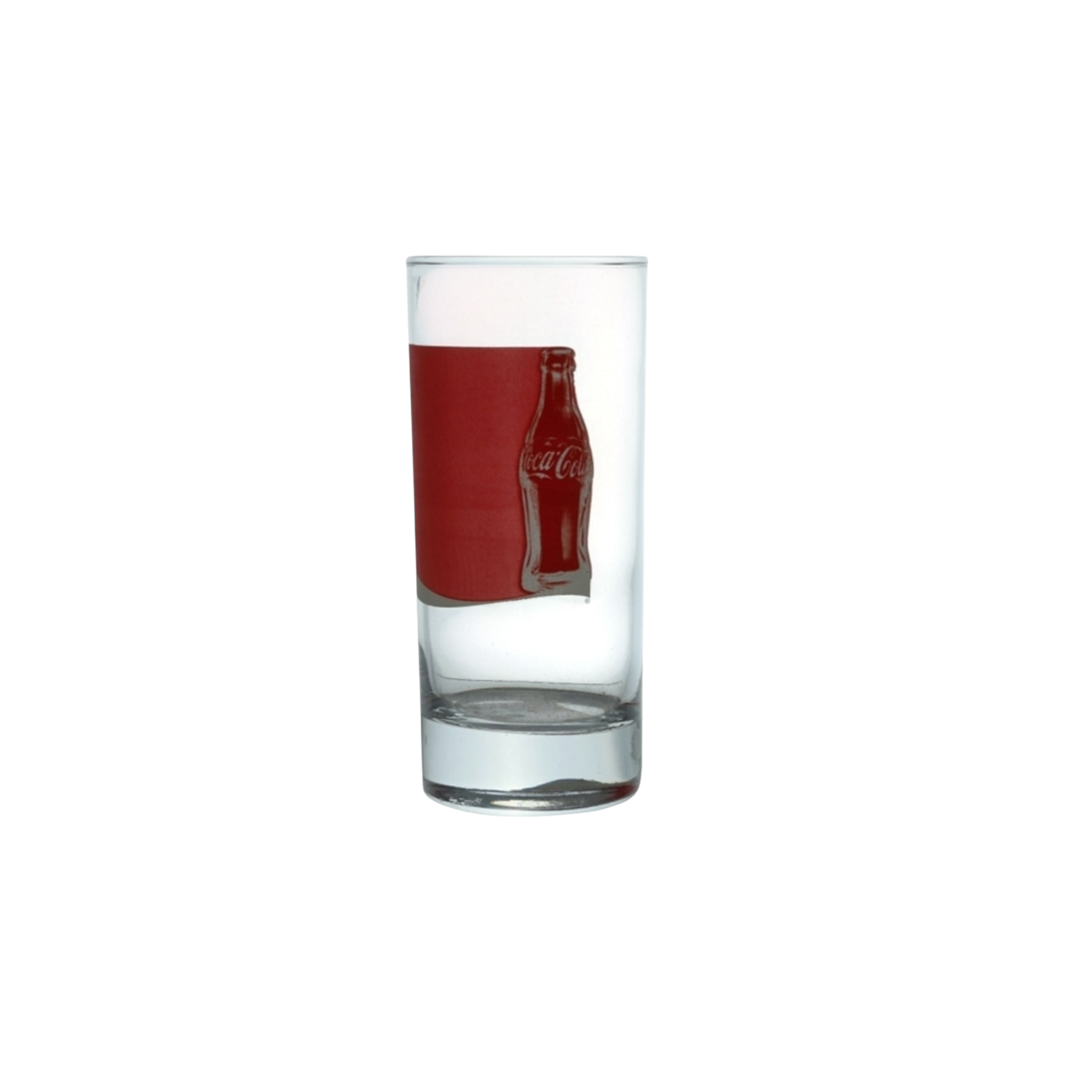 Coke Hiball Glass Tumbler 200ml Clear Red Patterned Pasabahce 40976