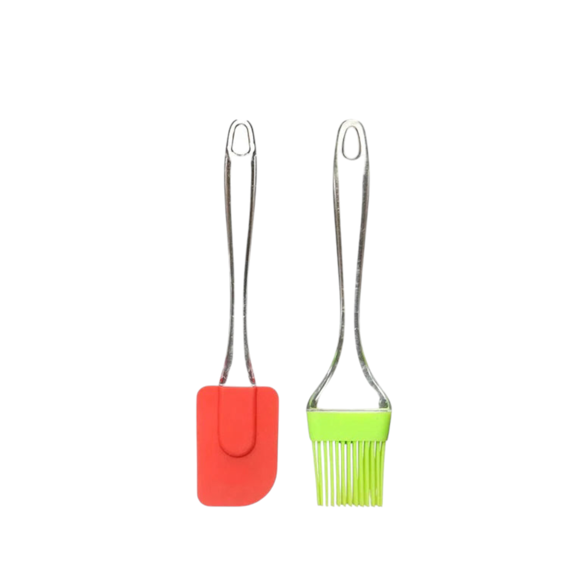 Baking Utensil Silicone Brush & Spatula 2pc Set
