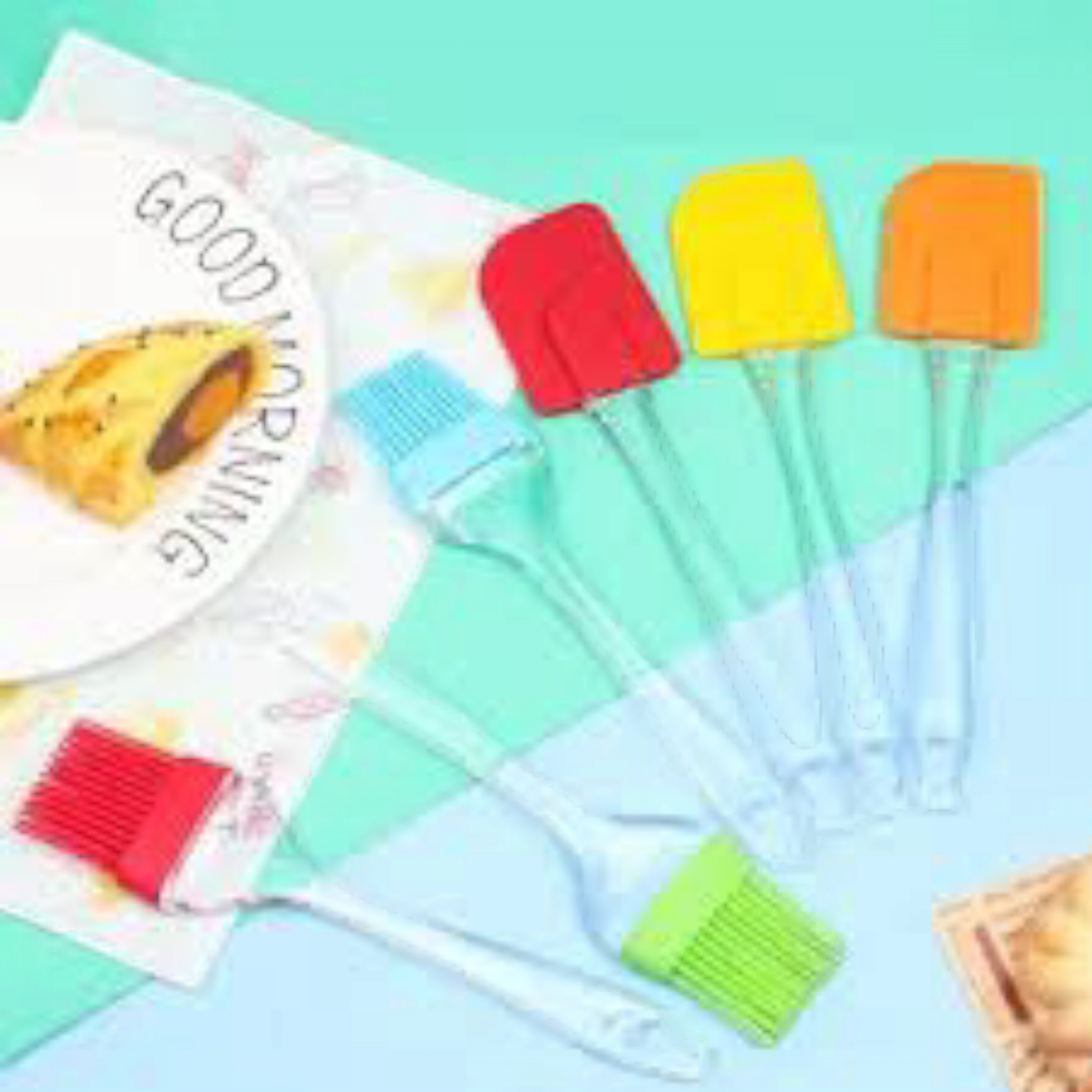 Baking Utensil Silicone Brush & Spatula 2pc Set