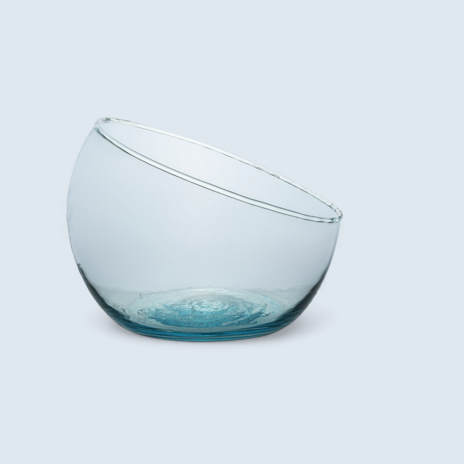 Glass Flower Vase Recycled 160x130mm 21831