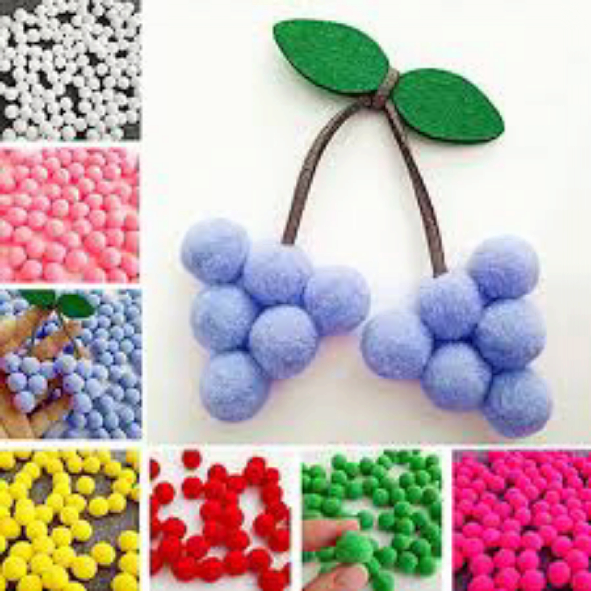 DIY Pom-Pom 1.5cm Solid Color 60pack