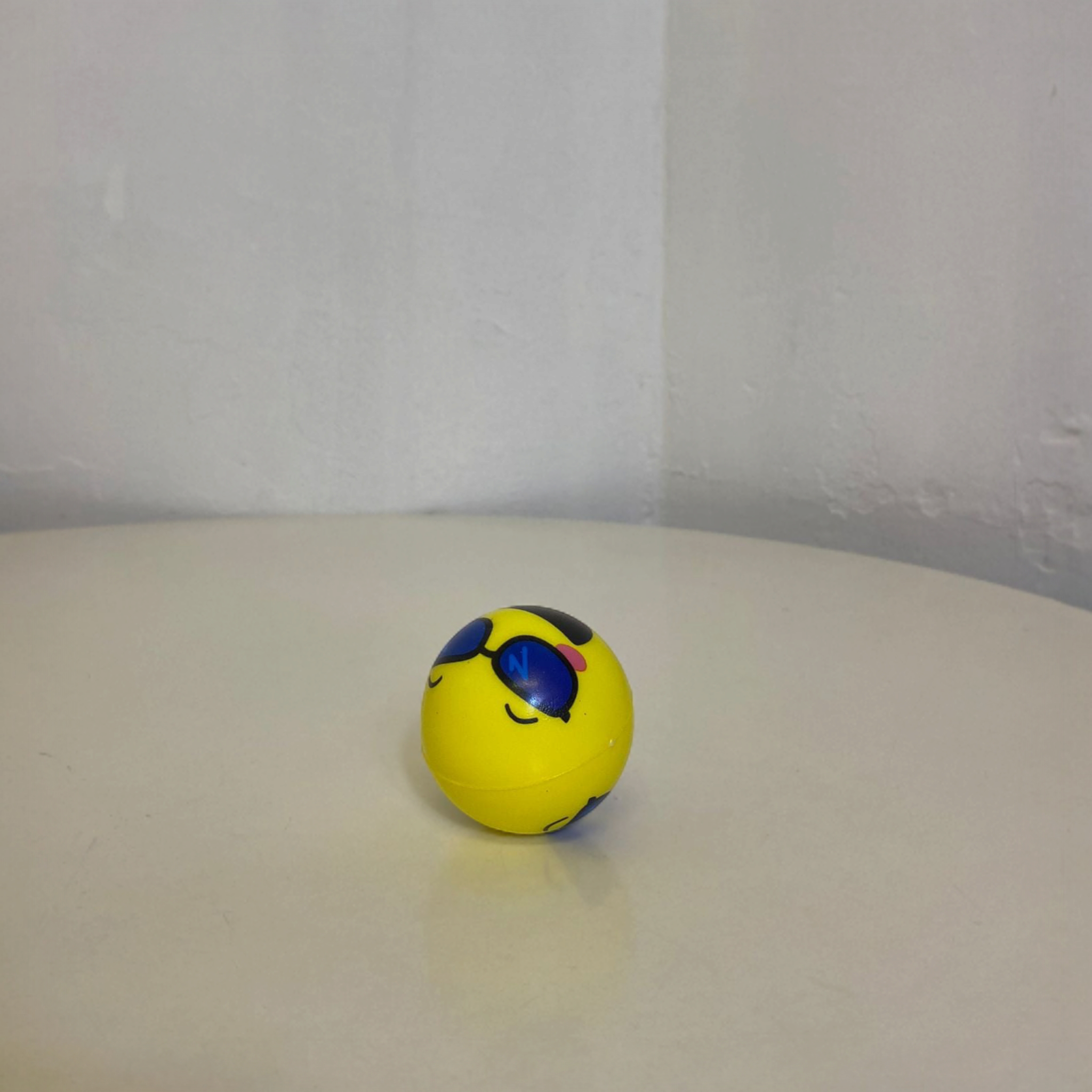 Yellow Stress Ball Face 6.3cm