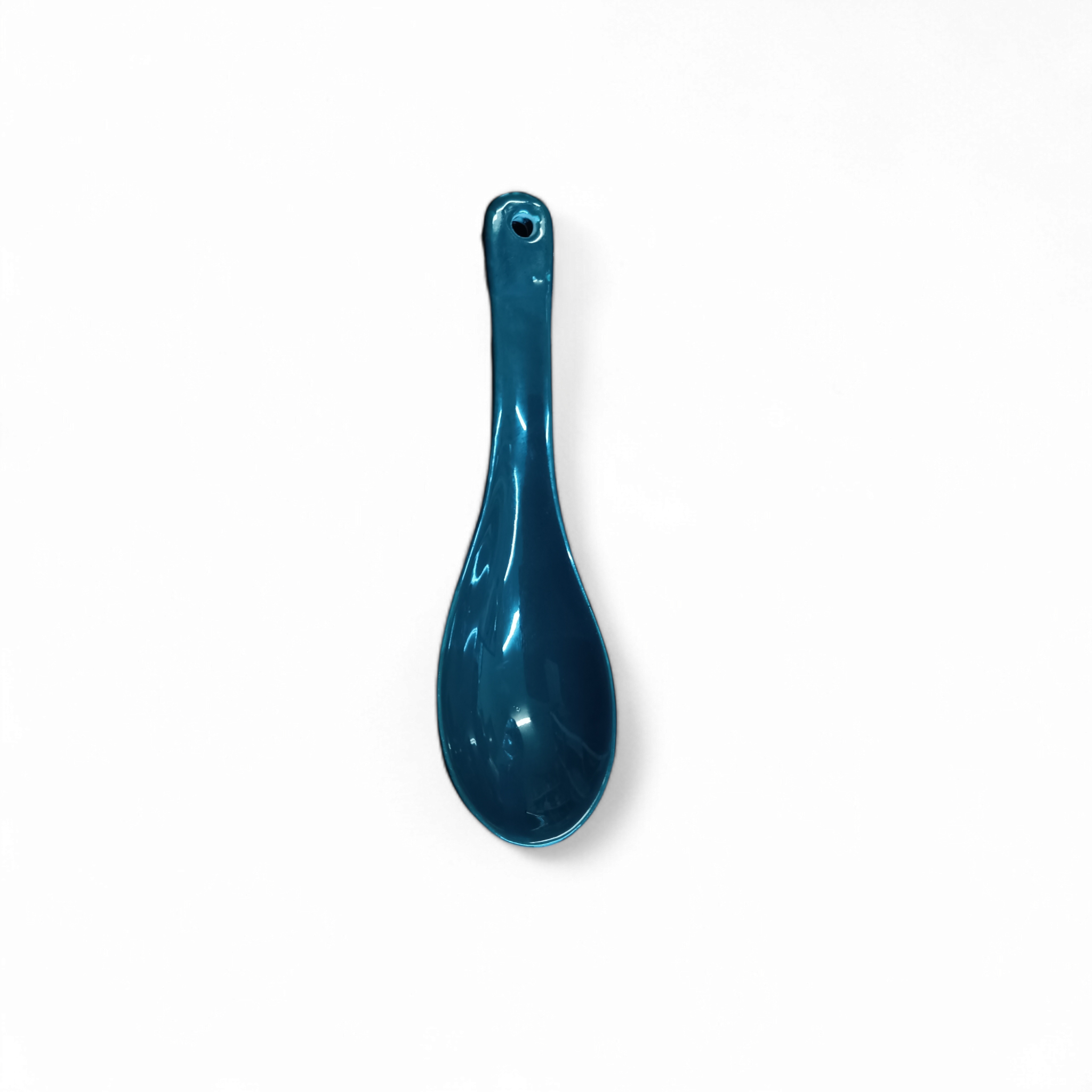 Green Ceramic Spoon 14x14x1.8cm