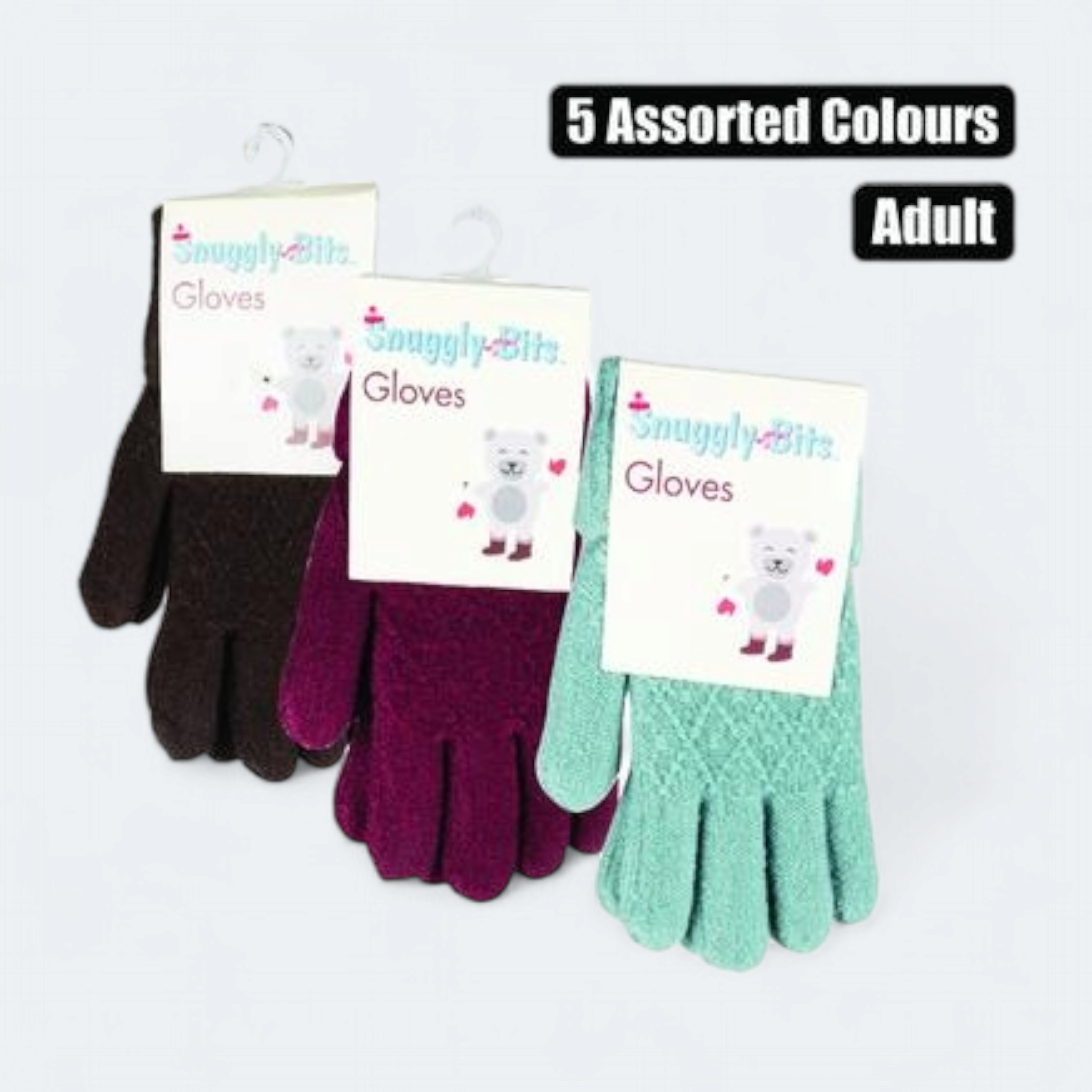 Gloves Adult Knitted with Design