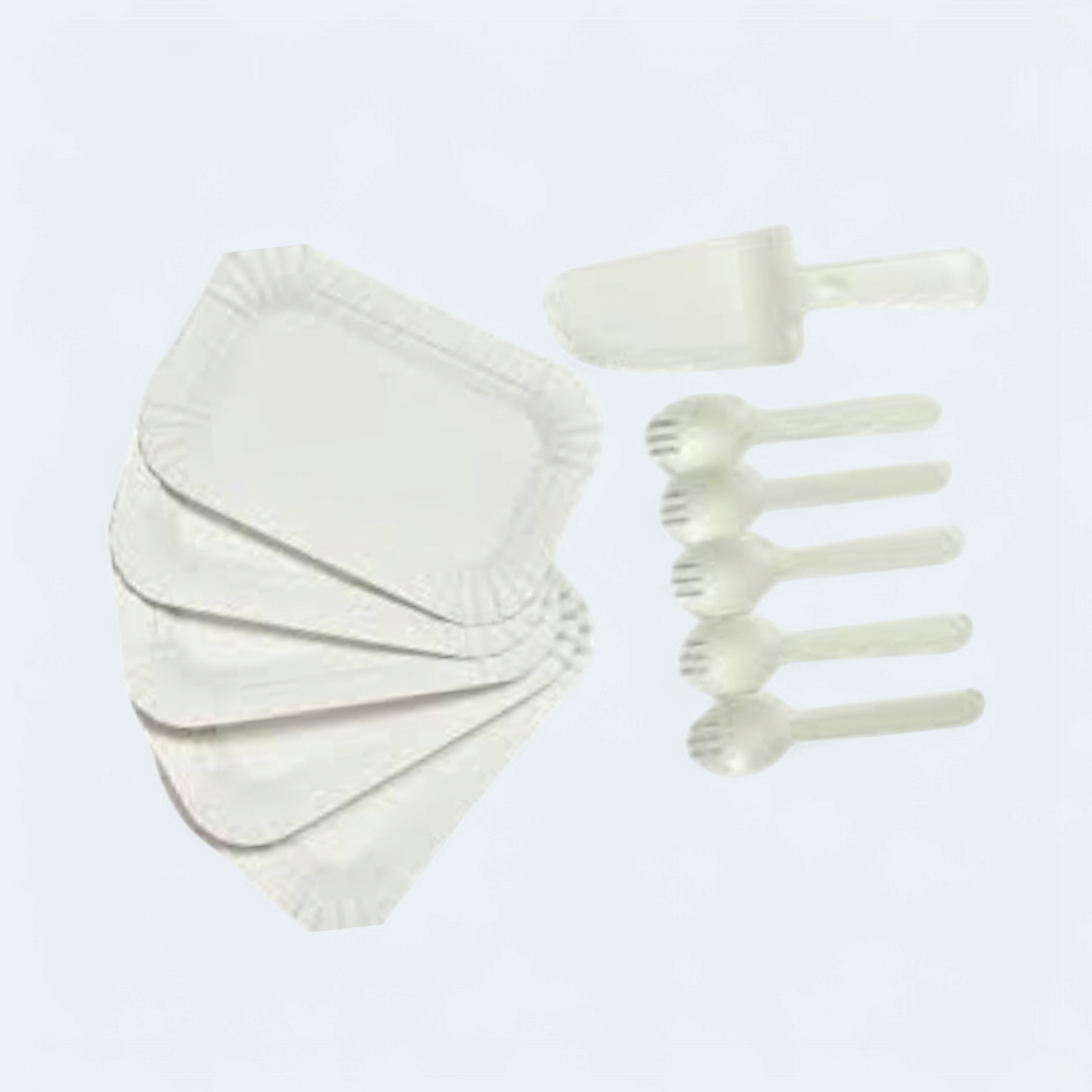 Cake Server Paper & Plastic Cutlery Set 11pack