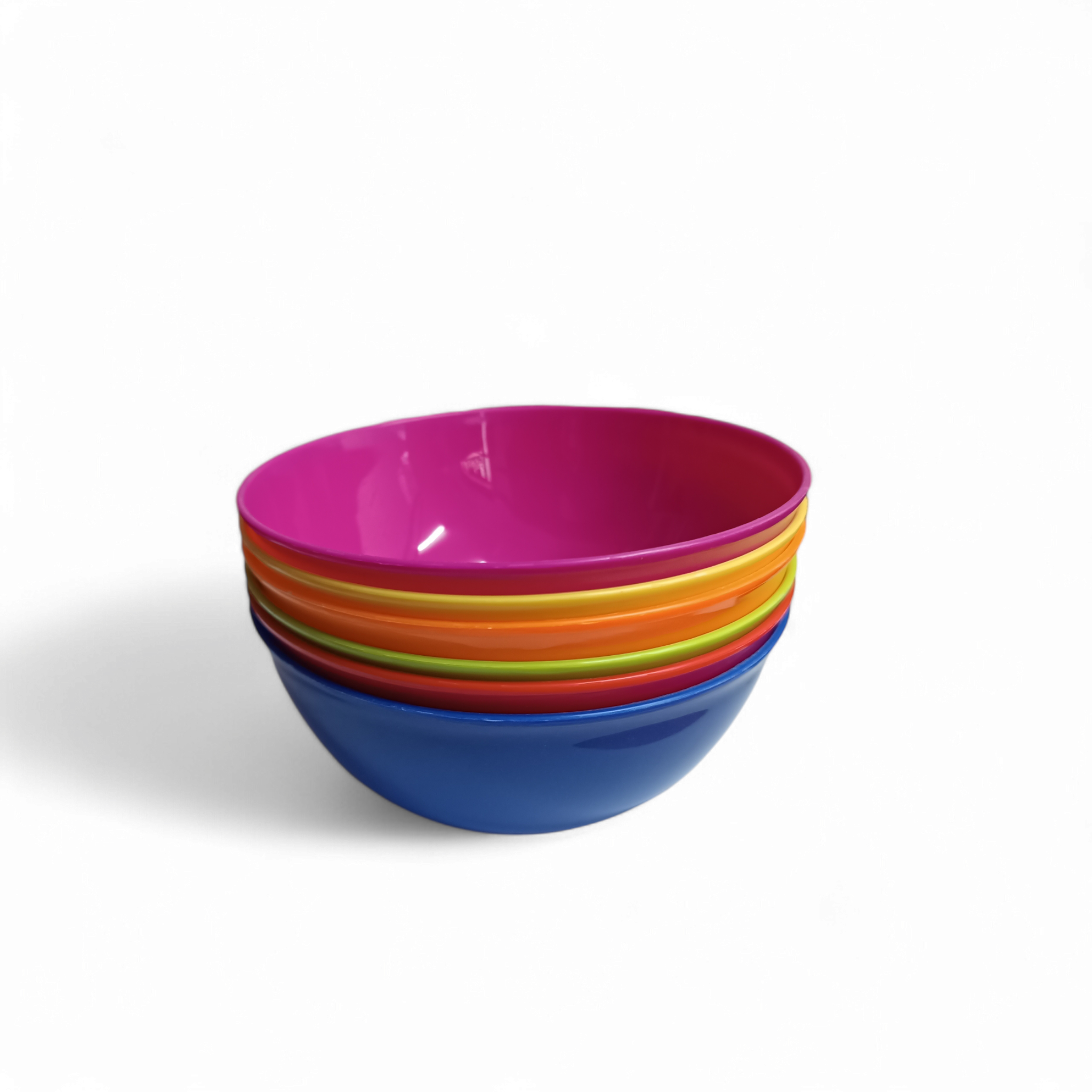 Plastic Bowl Solid Colour 6pack