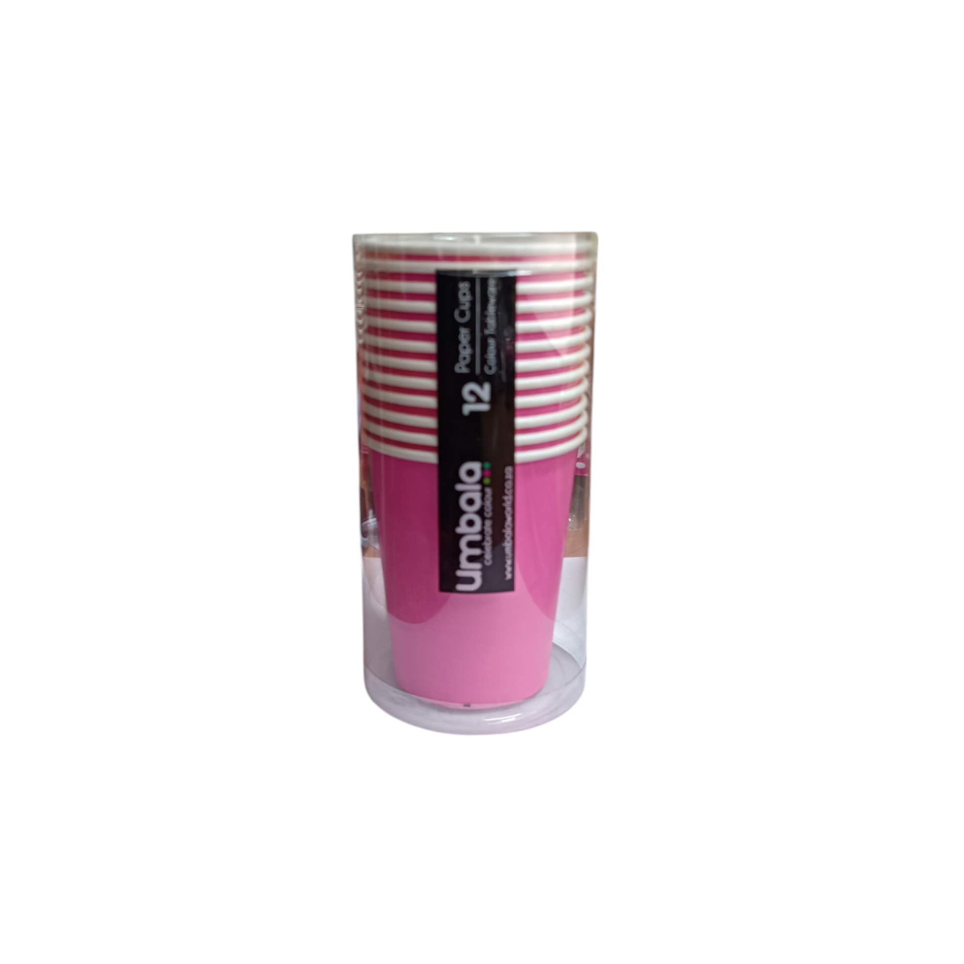 Disposable Paper Cups Umbala Pink 12pack