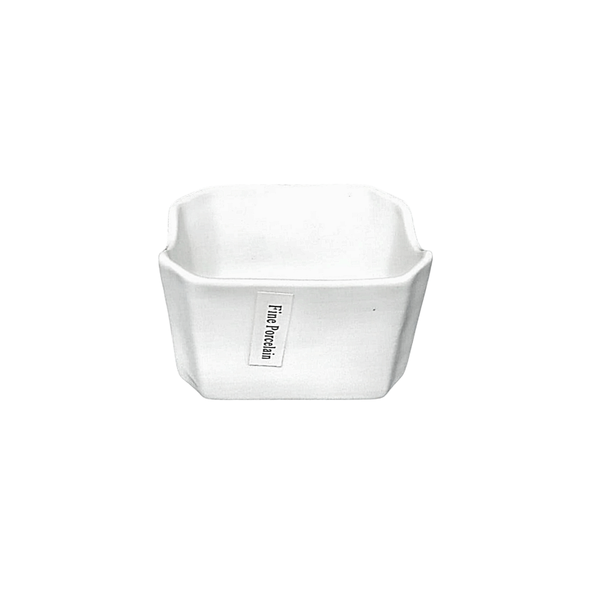 Tissue Container Bowl Stand 3.25inch Fine Porcelain Ceramic White