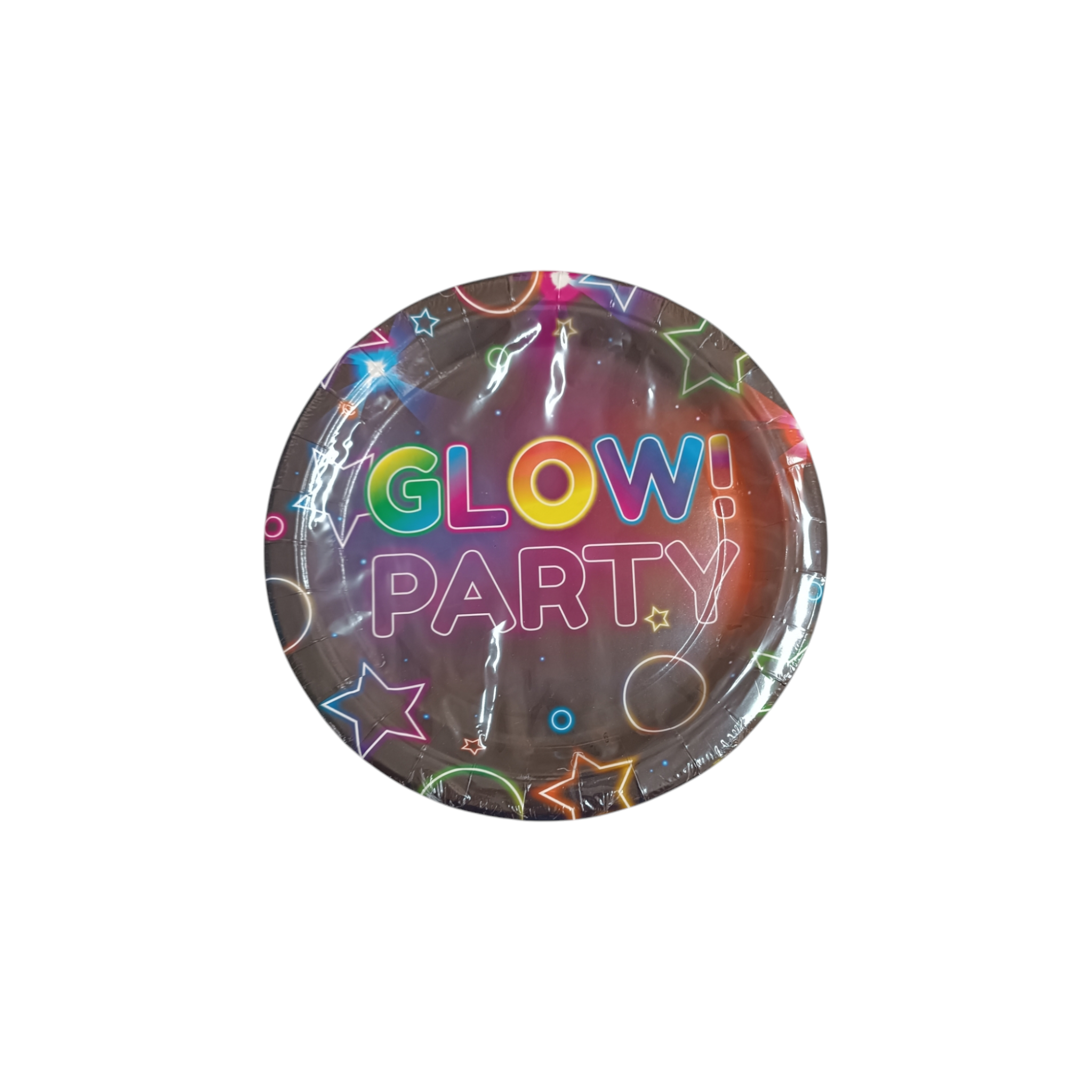 Disposable Party Paper Plates Glow 23cm 10pack