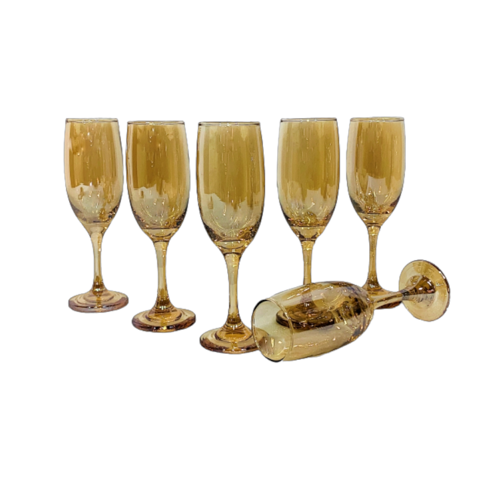 Glass Stemmed Tumbler Gold 190ml Champagne GL1794