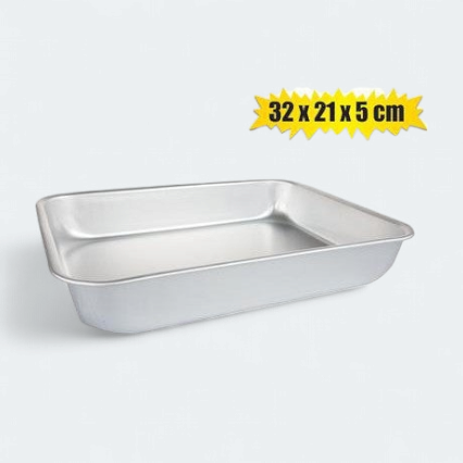 Bakeware Tray Pan Sheet Aluminium Rectangle 32x21x5cm