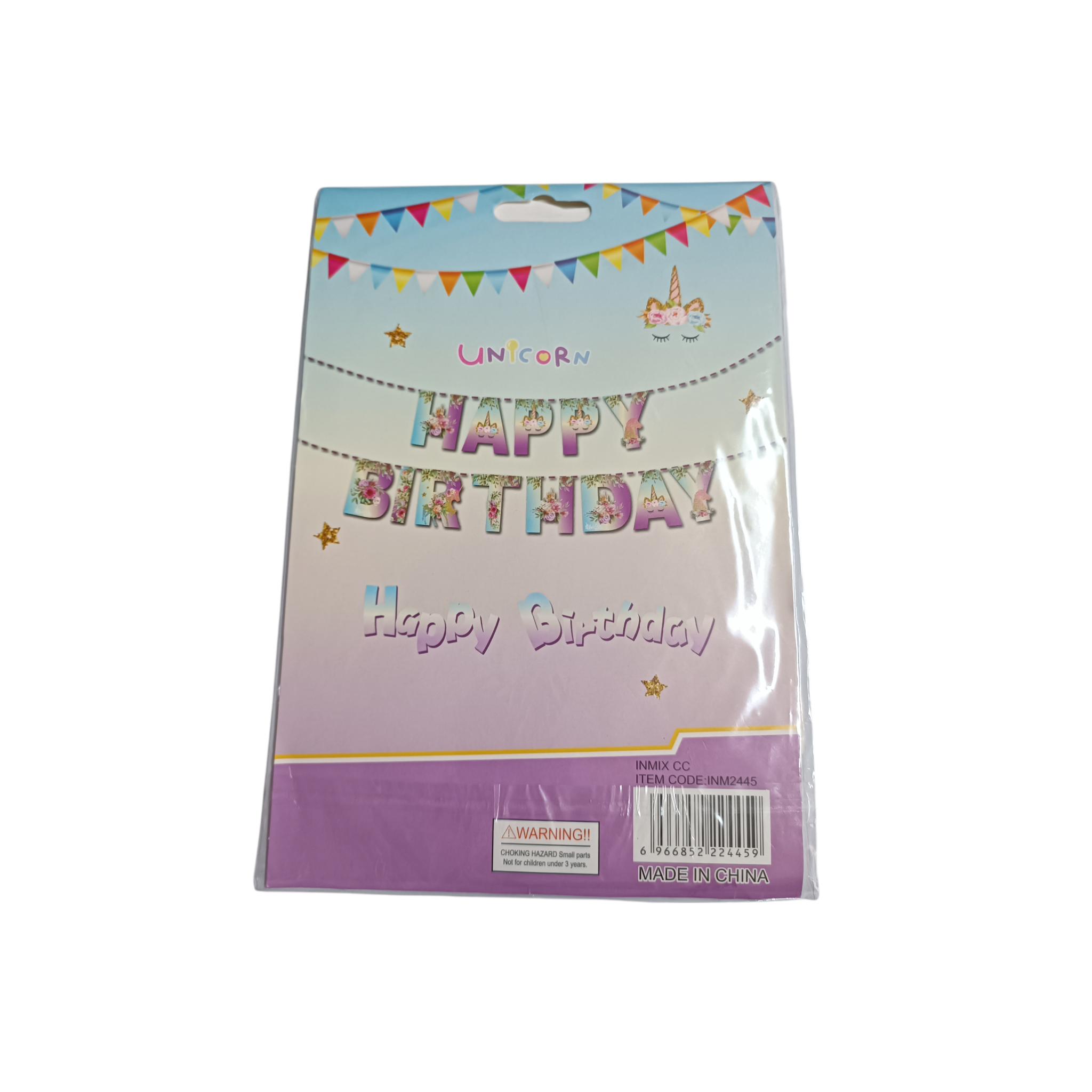 Unicorn Happy Birthday Banner 13pcs