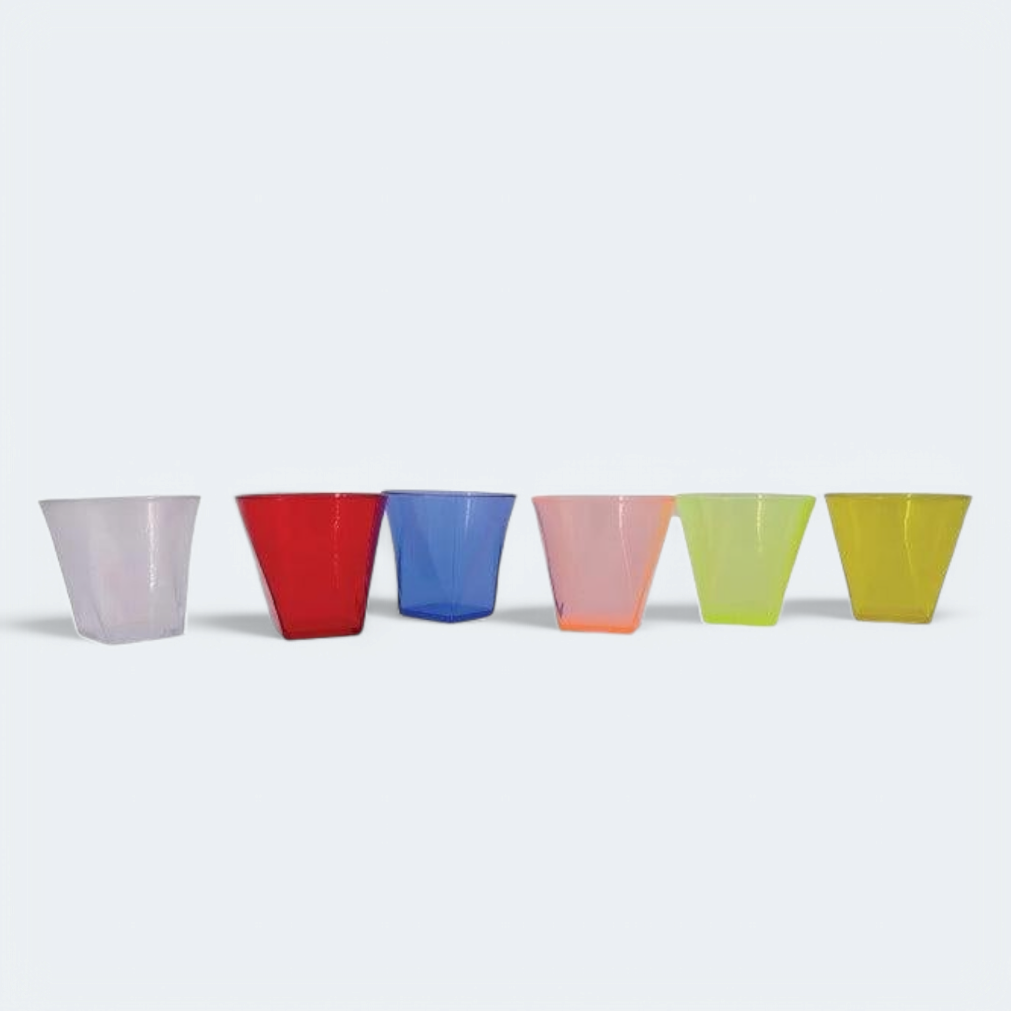 Bar Butler Coloured Hexagonal Shot Glasses 50ml Plastic 6pack