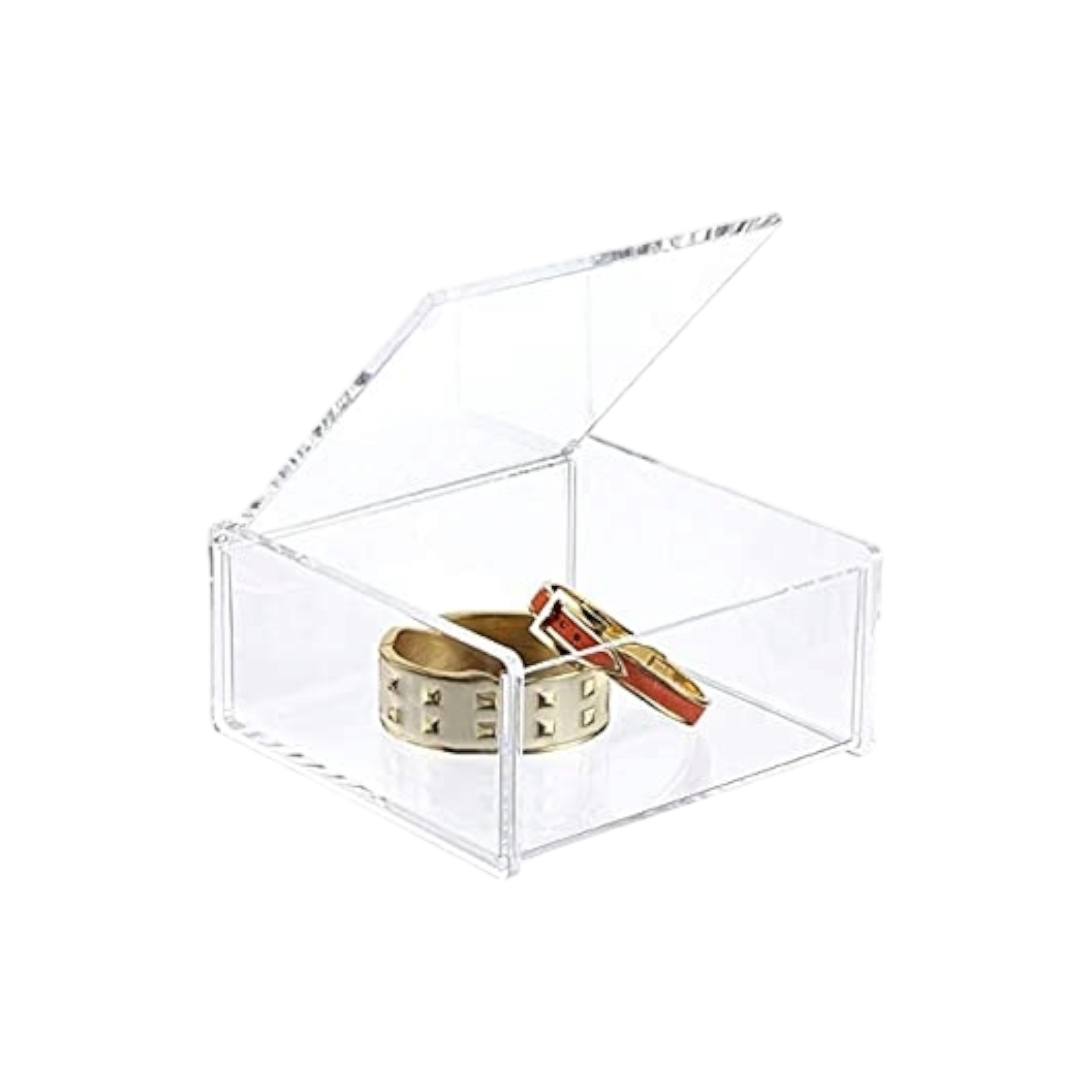 Acrylic Gift Box Square 3x5cm Clear with Flip Lid