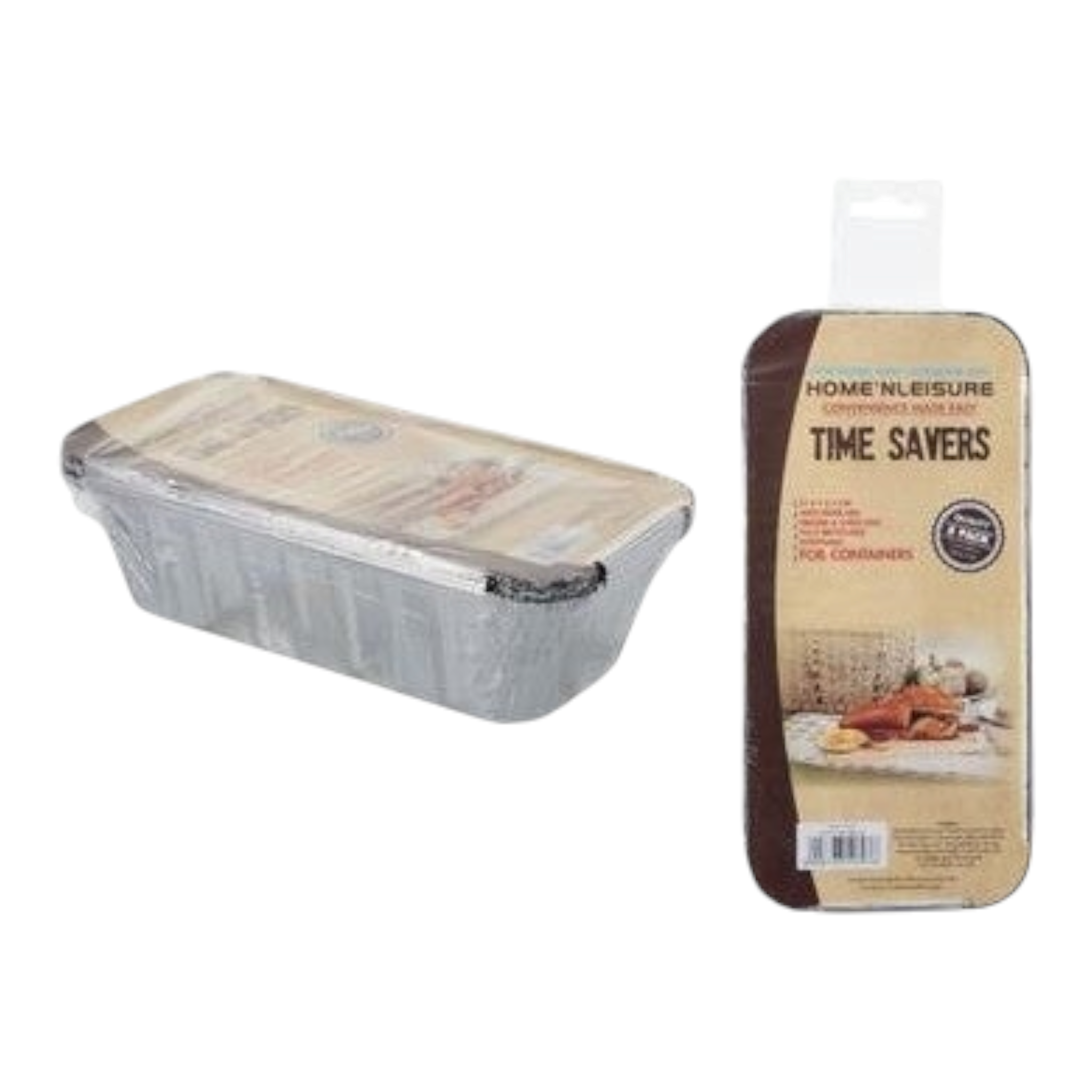 Time Savers Aluminium Foil Baking Container 21x9x5cm 5pack