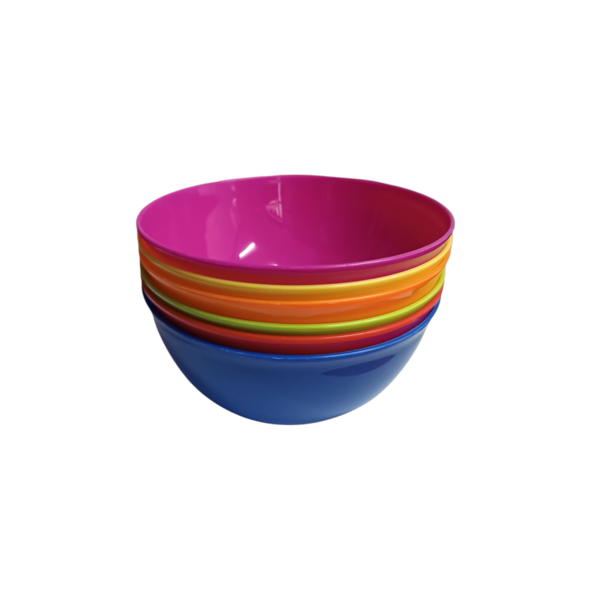 Plastic Bowl Solid Colour 6pack
