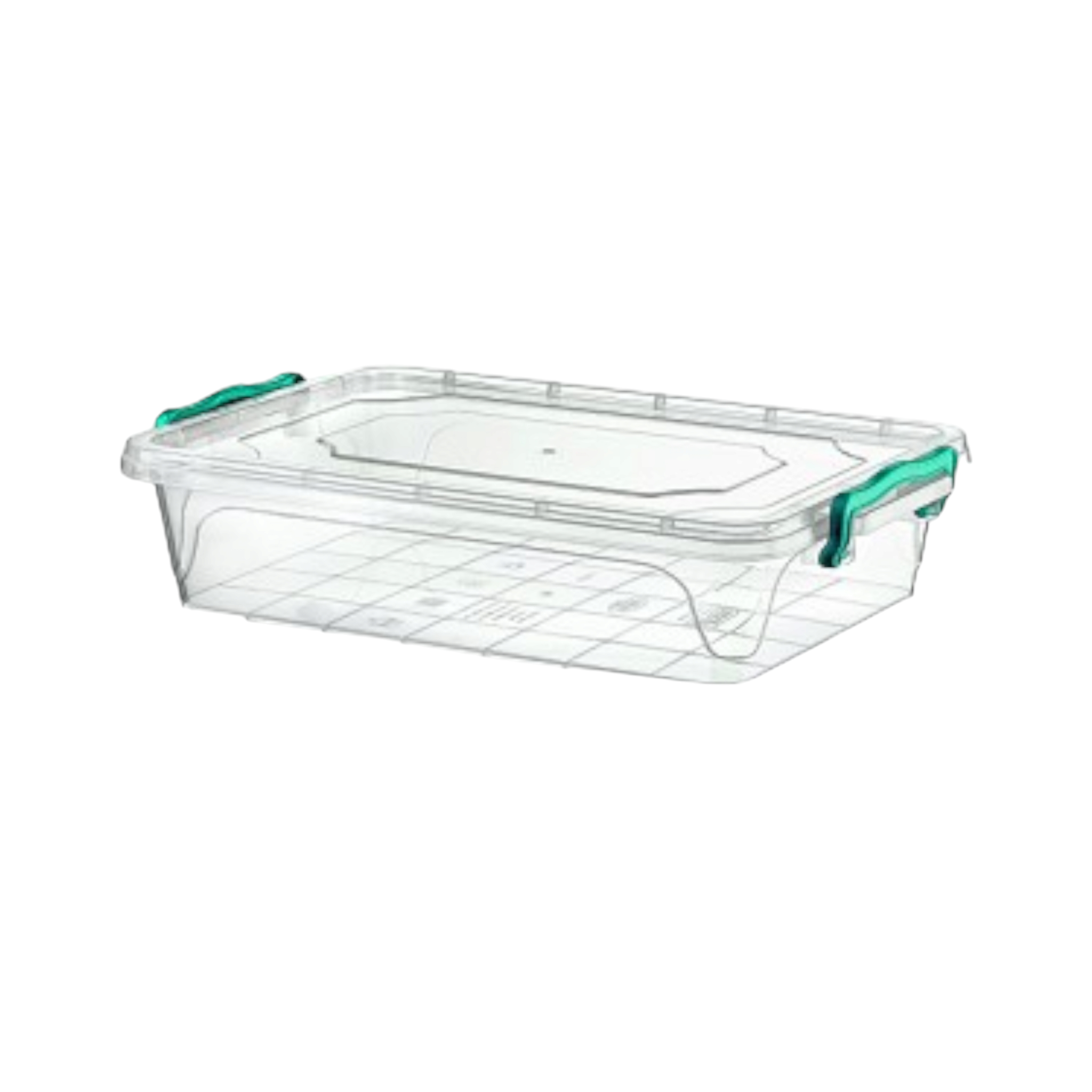 Hobby Life Multi Box Flat Rectangular Utility Storage Container with Clip Lock Lid 3.8L 021113