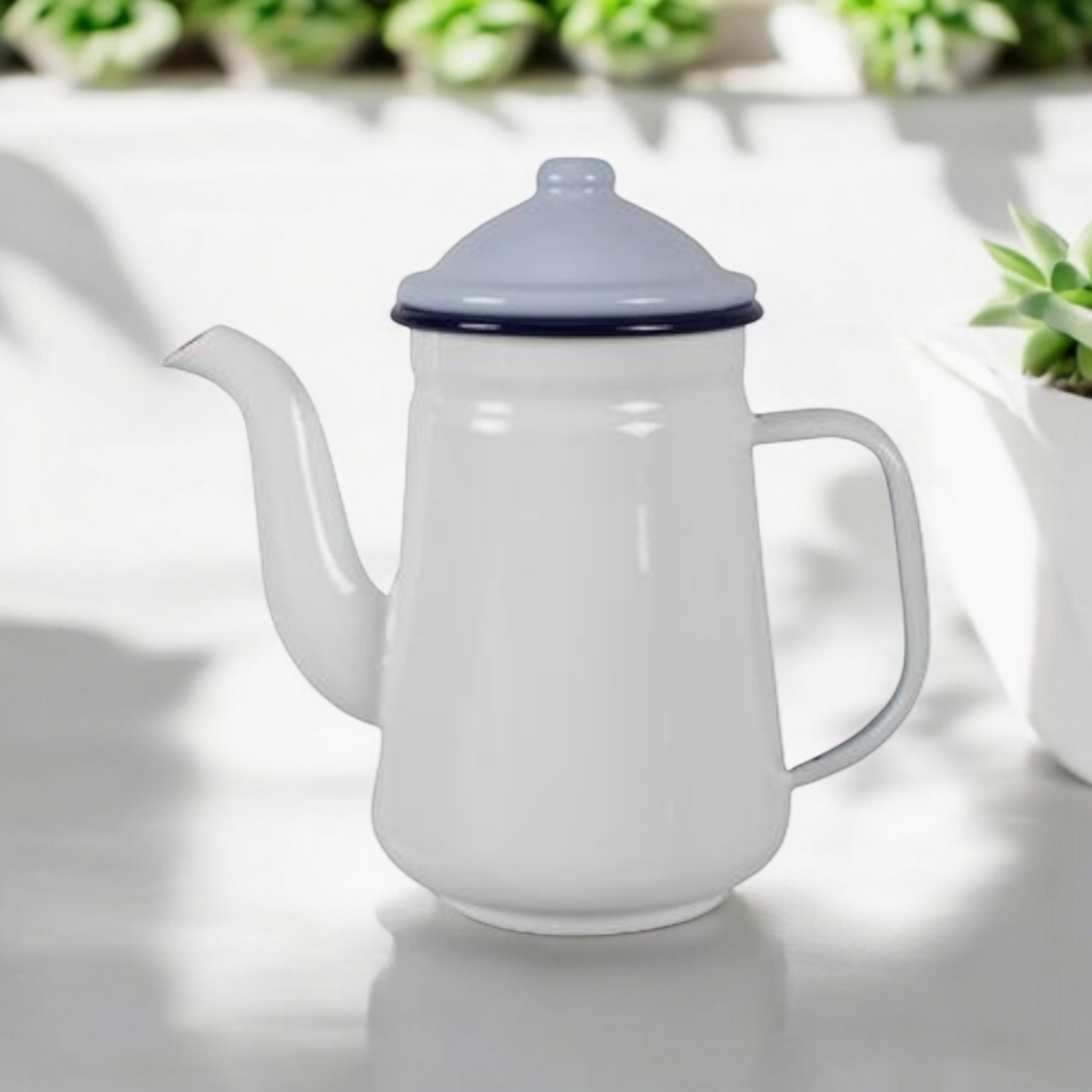 Enamel Coffee Pot 11cm Kettle with Goose Neck Spout