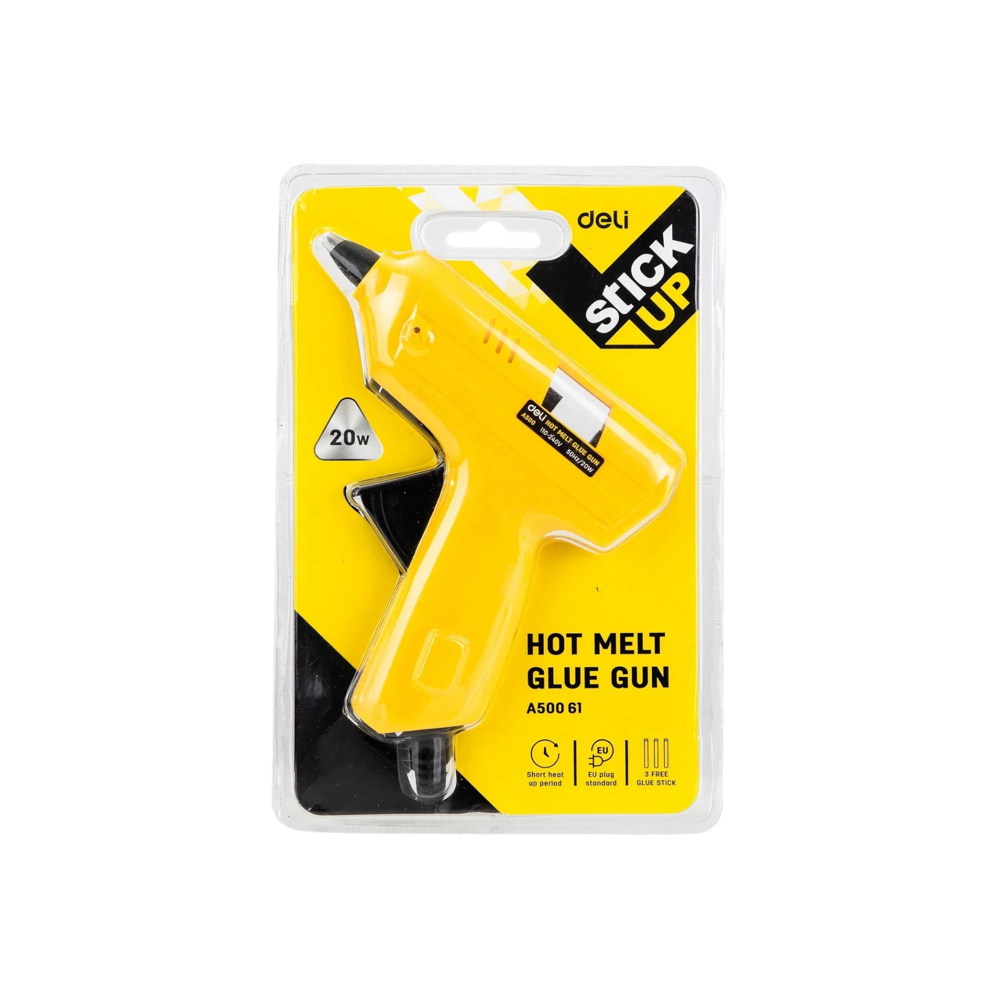 Deli Hot Melt Glue Gun 60Watt Yellow