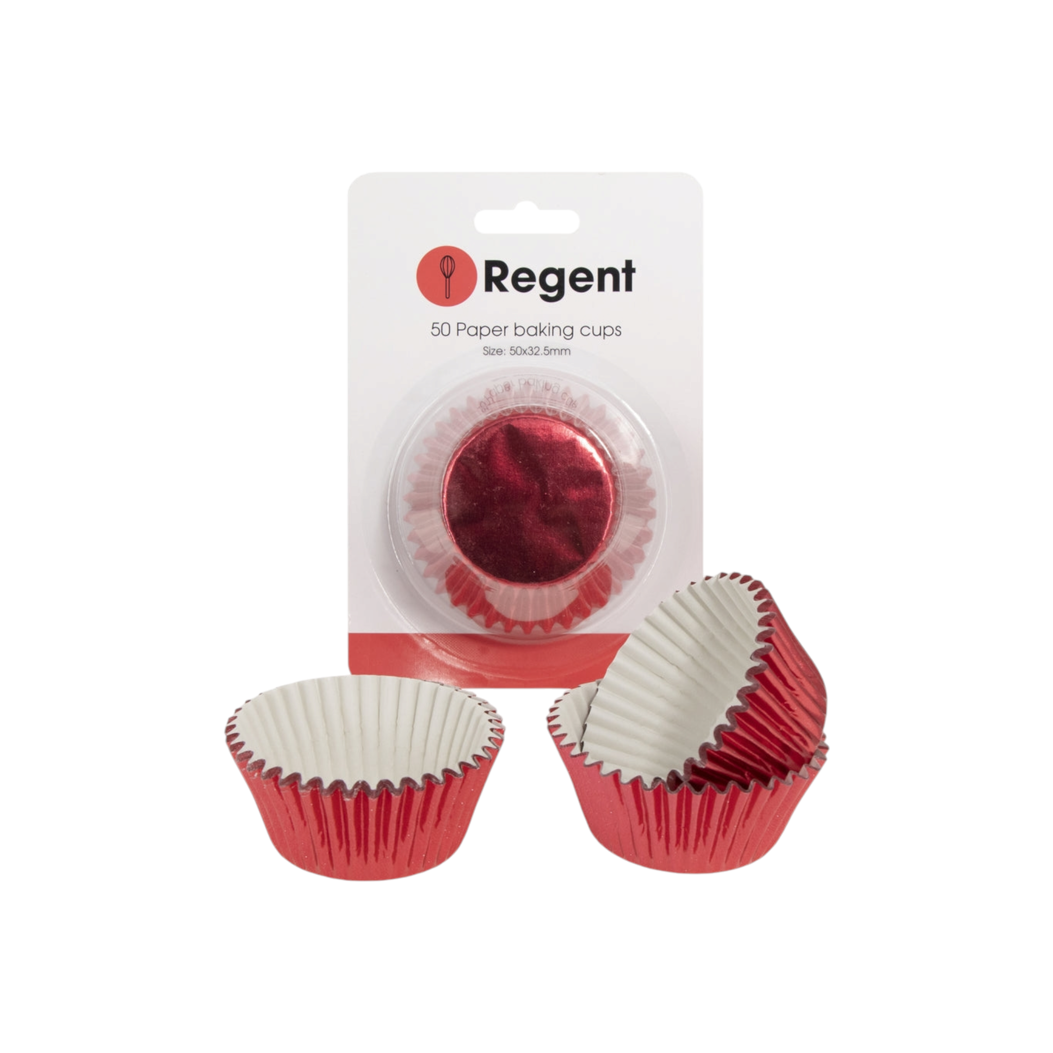 Regent Cake Cups Red Foil 50pack 71523