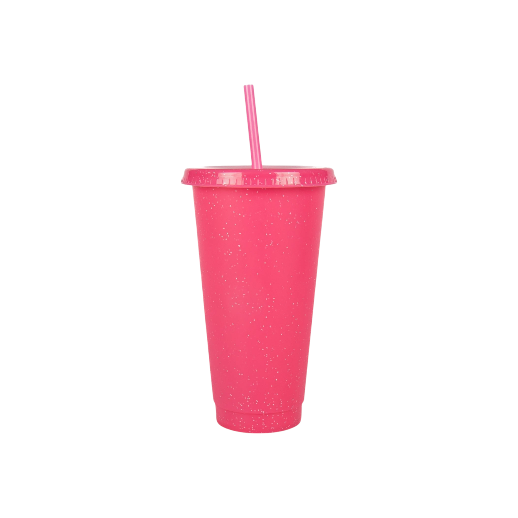 650ml Reusable Glitter Smoothie Cup with Lid & Straw