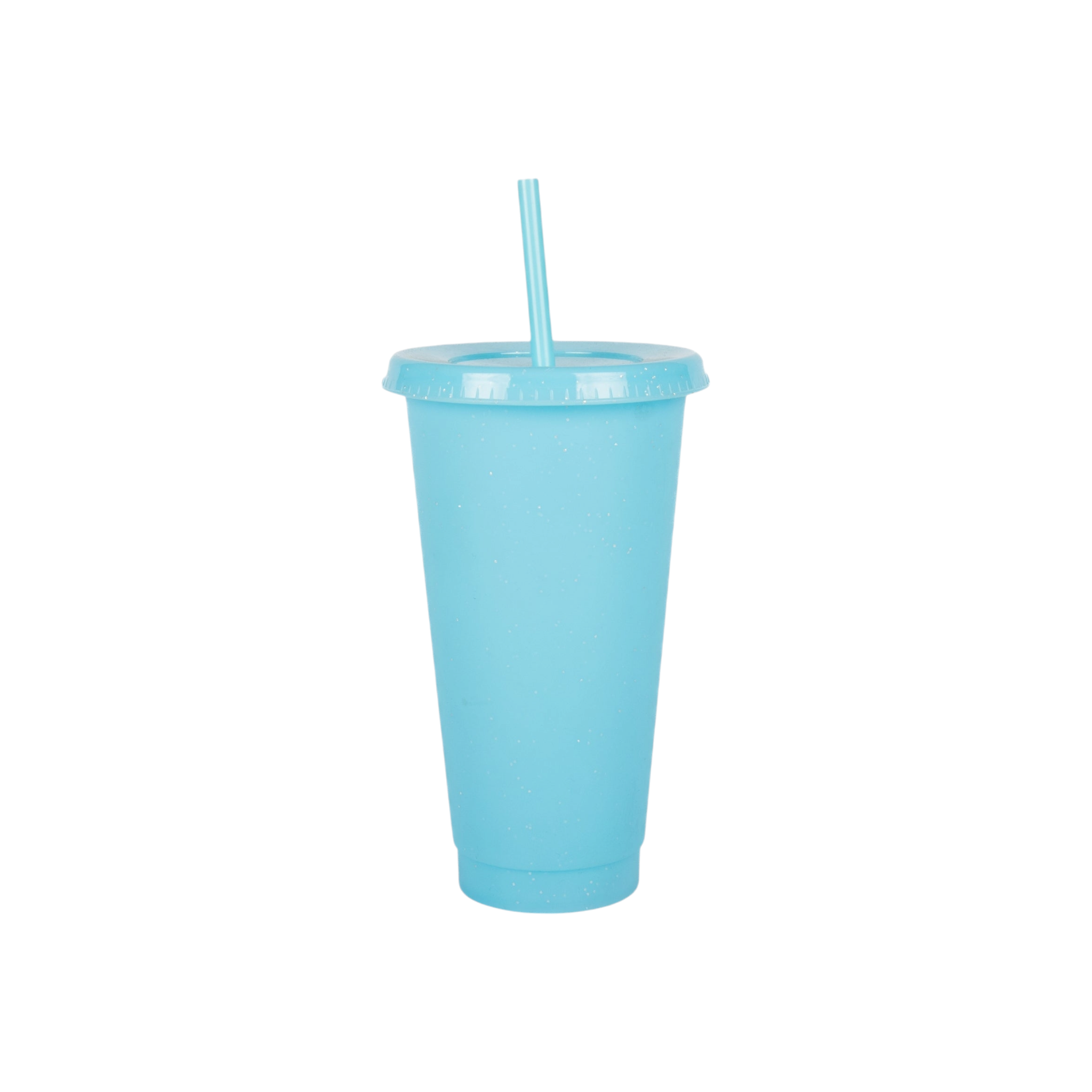 650ml Reusable Glitter Smoothie Cup with Lid & Straw