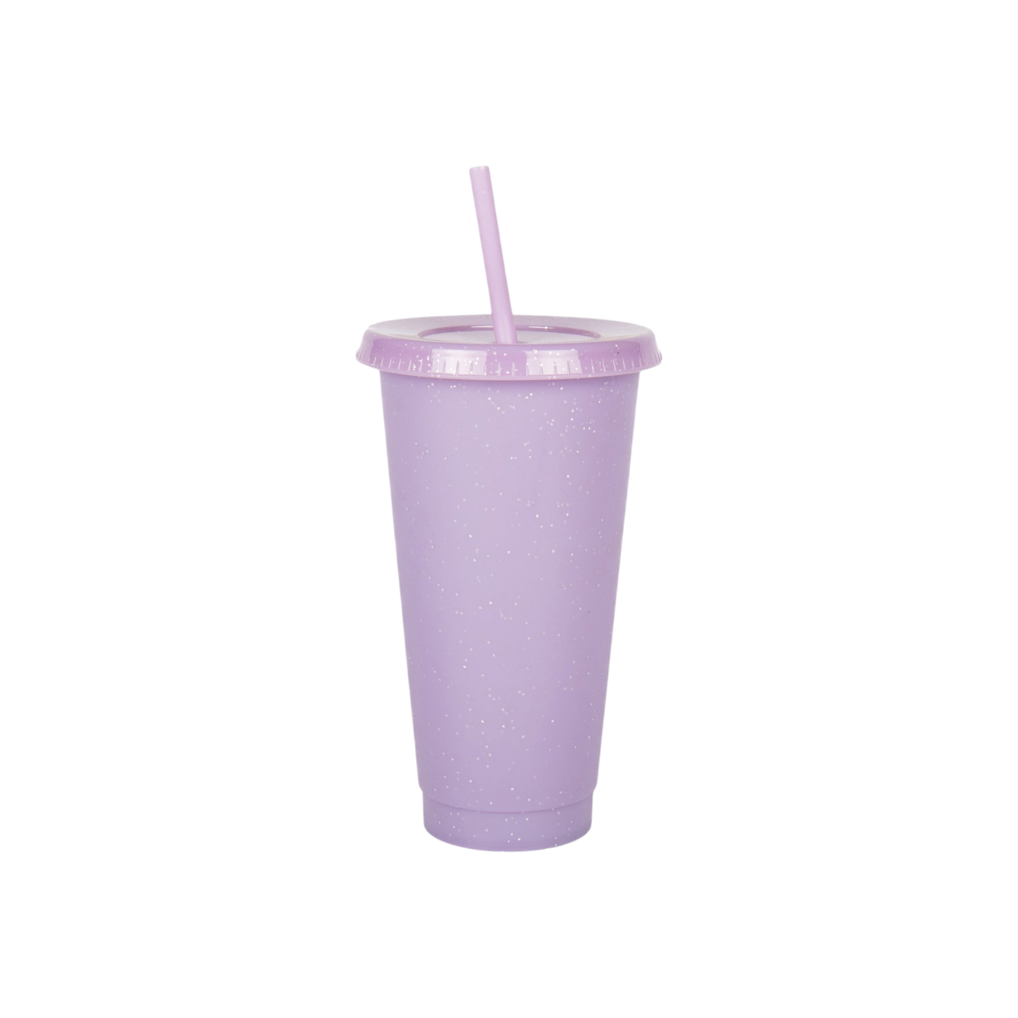 650ml Reusable Glitter Smoothie Cup with Lid & Straw