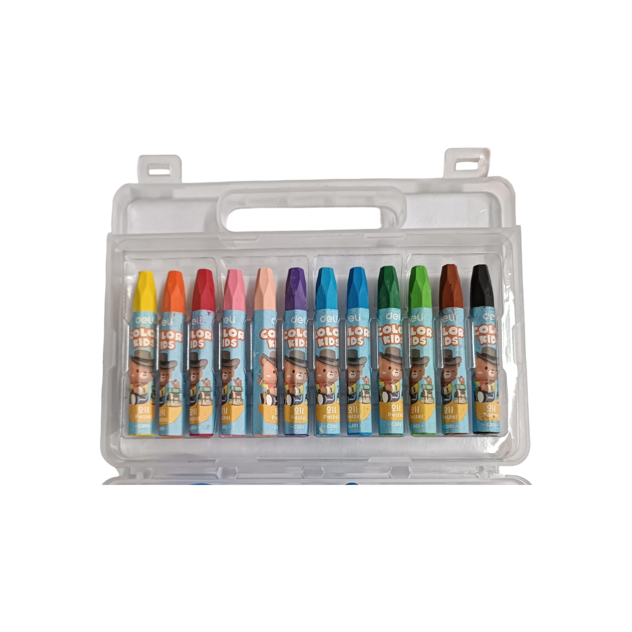 Deli Oil Pastel Crayons 12 Colors Assorted