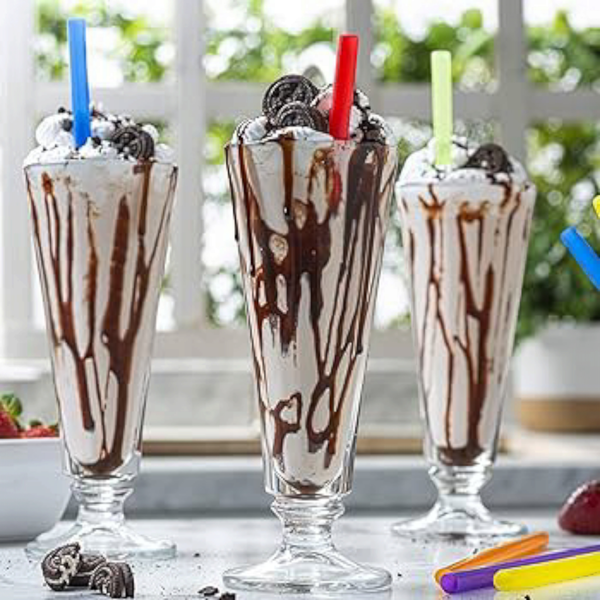 Party Smoothie Straws Assorted BPA Free 10x197mm 50pack