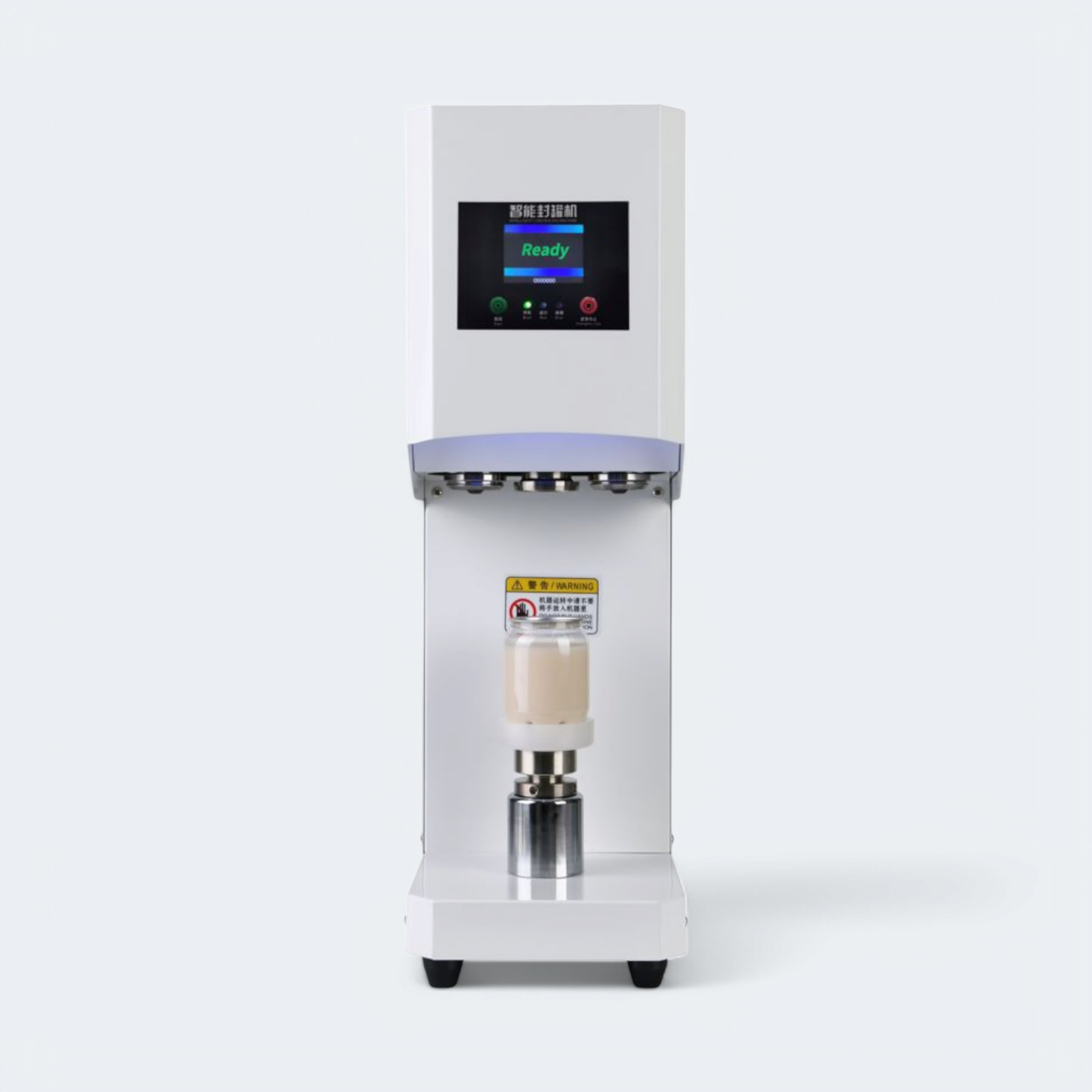 Automatic Can Sealing Machine for Food Grade Plastic Drinking Clear Can Bottle