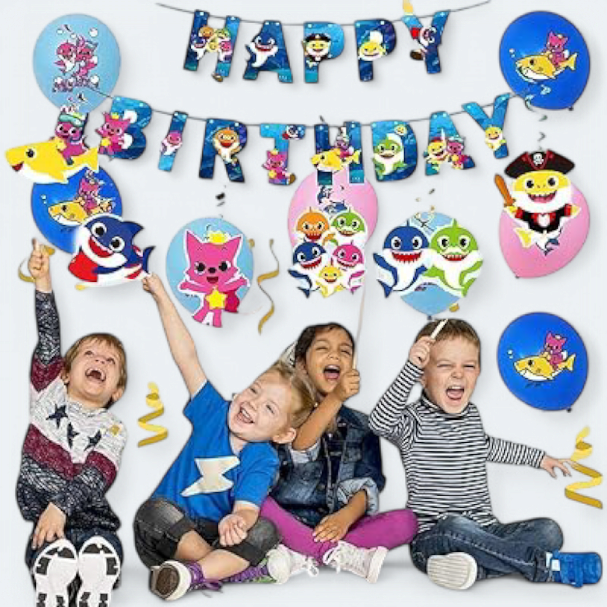 Disney Baby Shark Happy Birthday Banner 13pcs