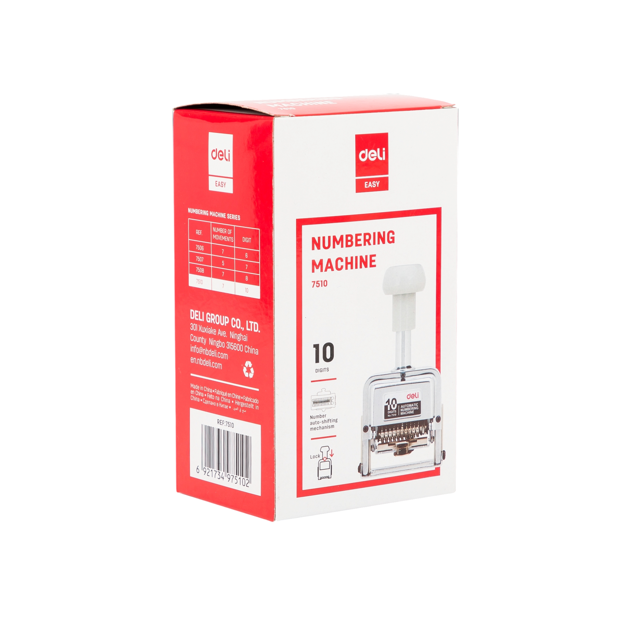 Deli Numbering Machine 10-Digits White