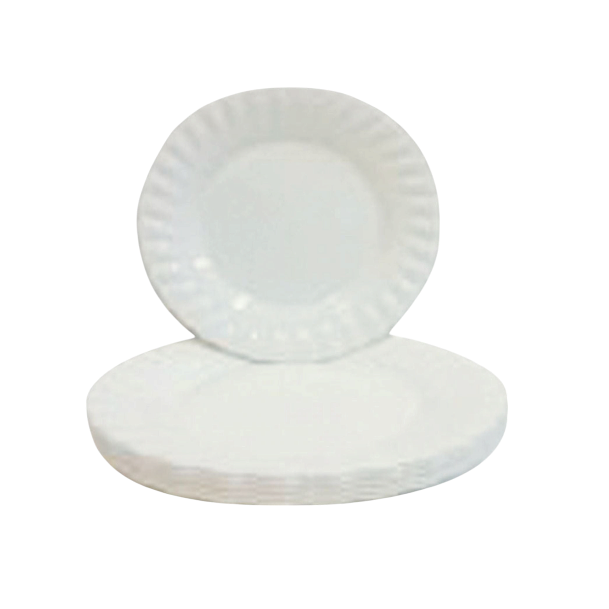 Elite Plastic Dinner Plate Large White 25cm 6pack