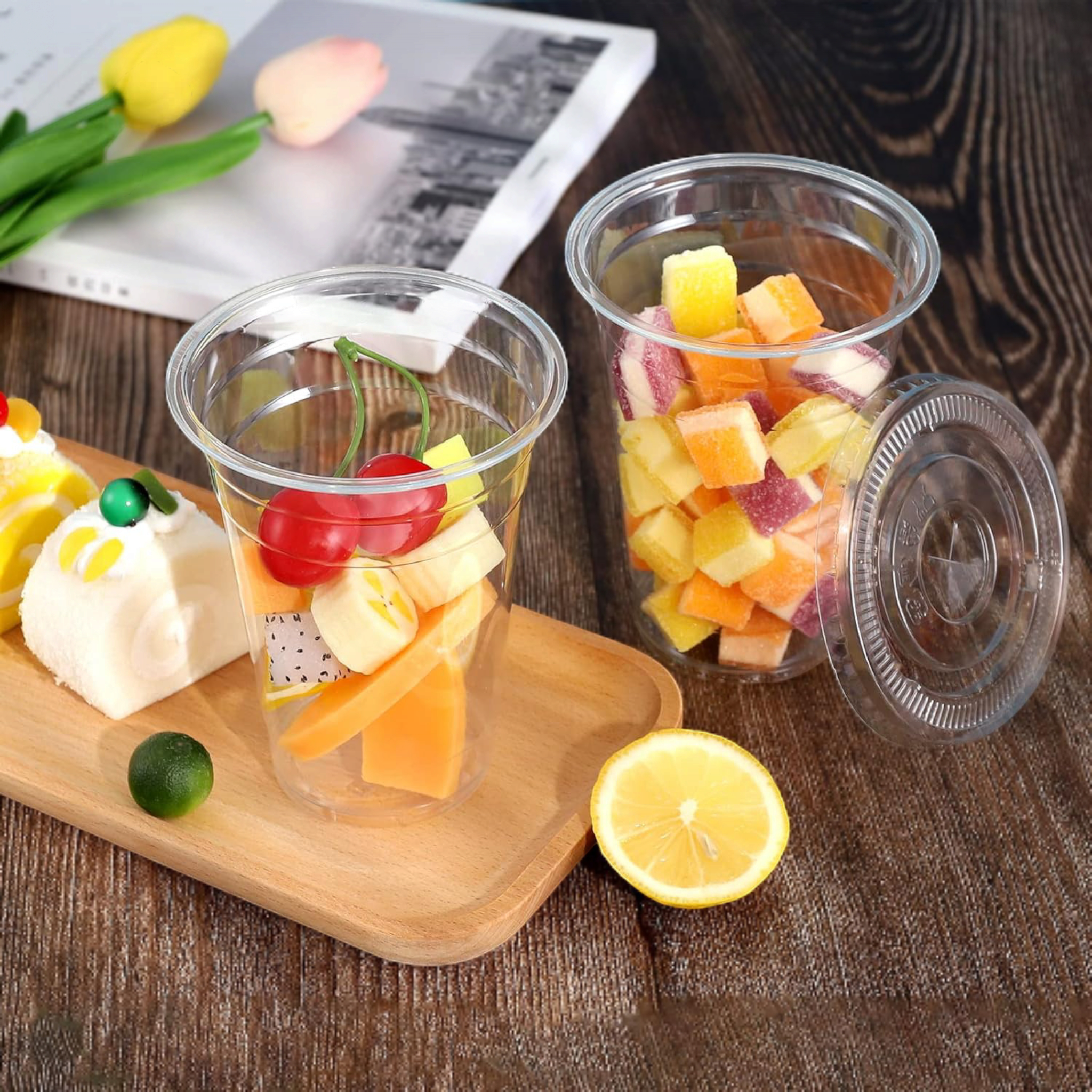 210ml Disposable Plastic Clear Cup 50pack