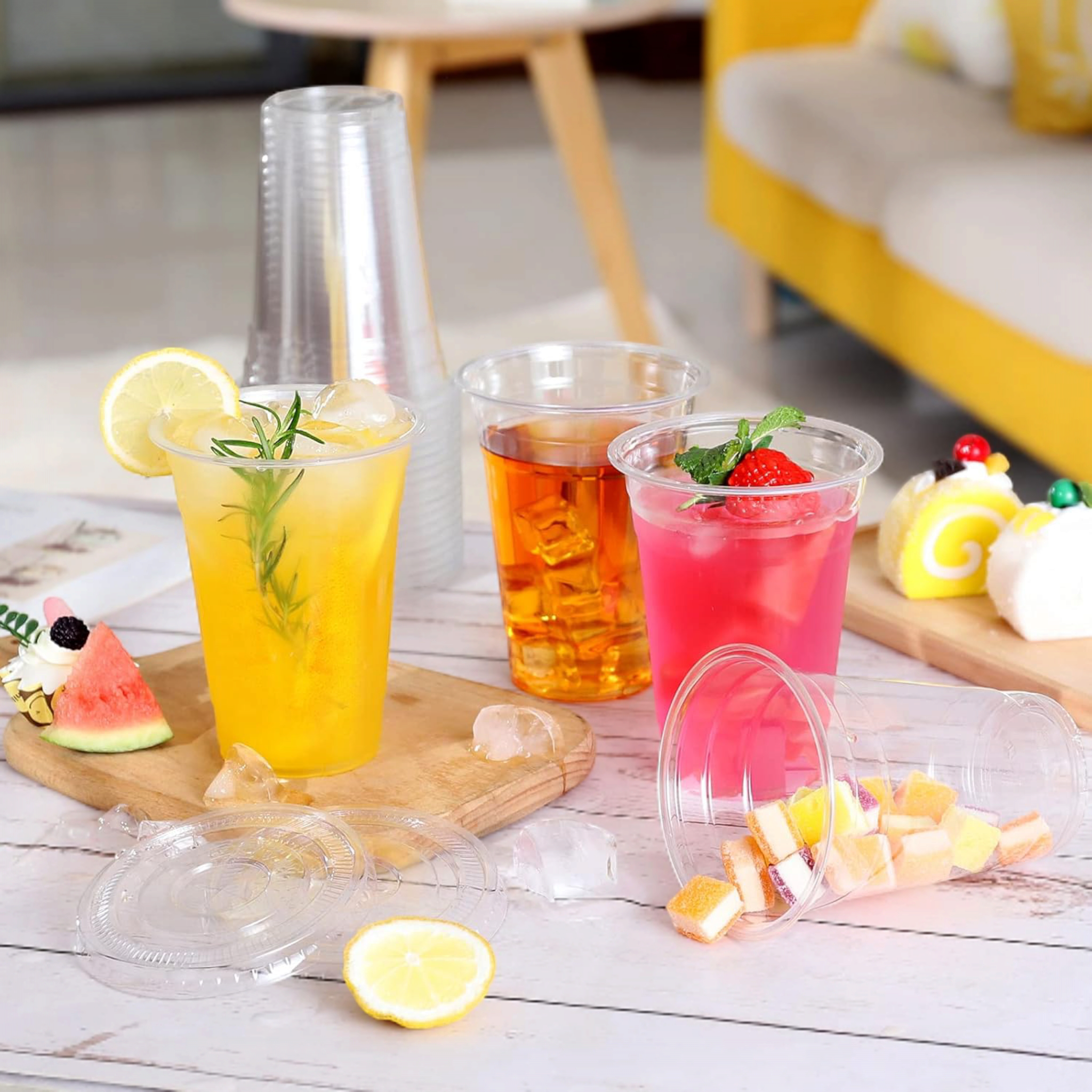 210ml Disposable Plastic Clear Cup 50pack