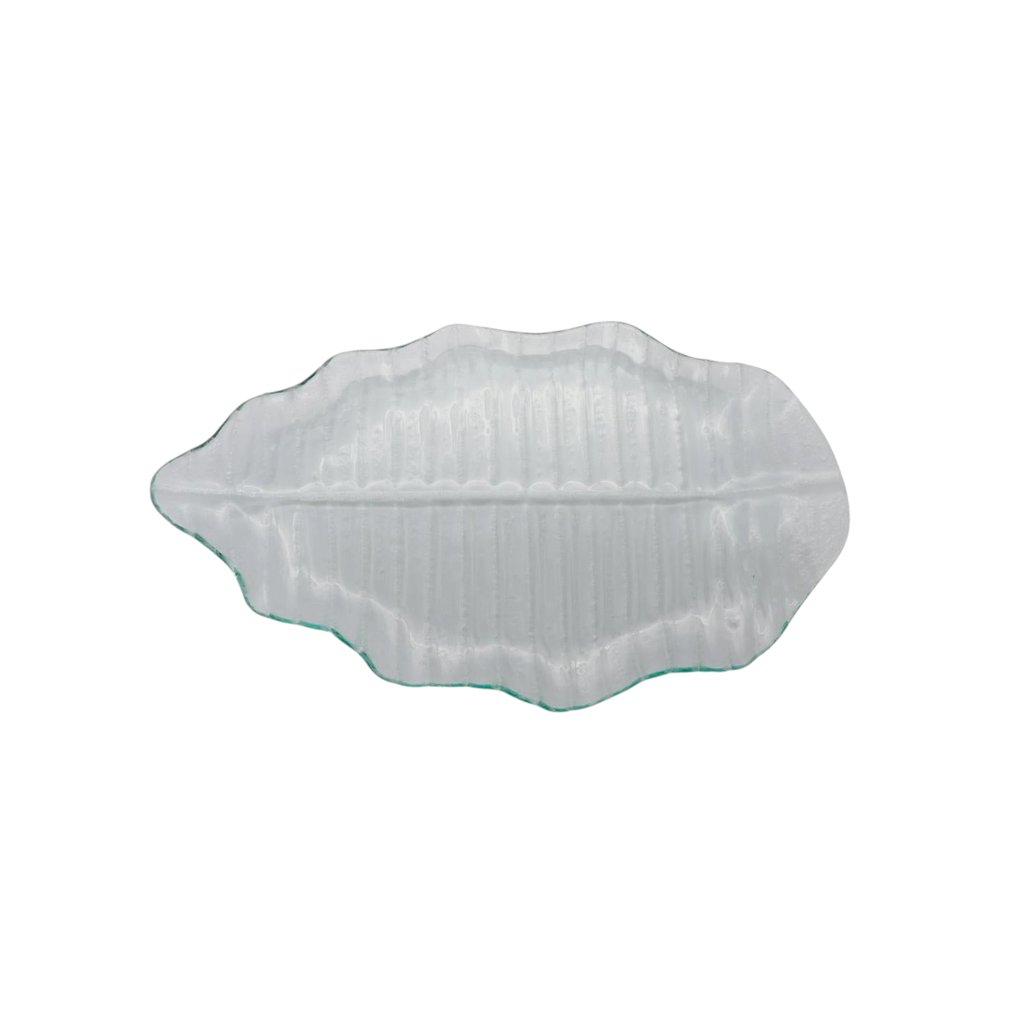 Regent Glass Leaf Platter Bubble Large 460x280x45mm